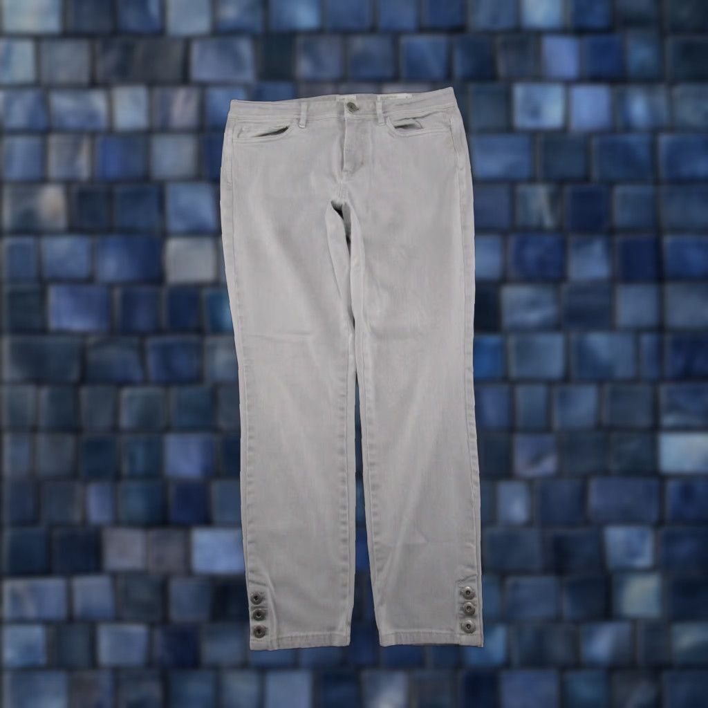 J. Jill J Jill Denim Slim Ankle Jeans Women's Size 6 Gray Cotton Blend Stretch Pocket 5-Pocket Design Denim Jeans Size 28" / US 6 / IT 42 - 1 Thumbnail