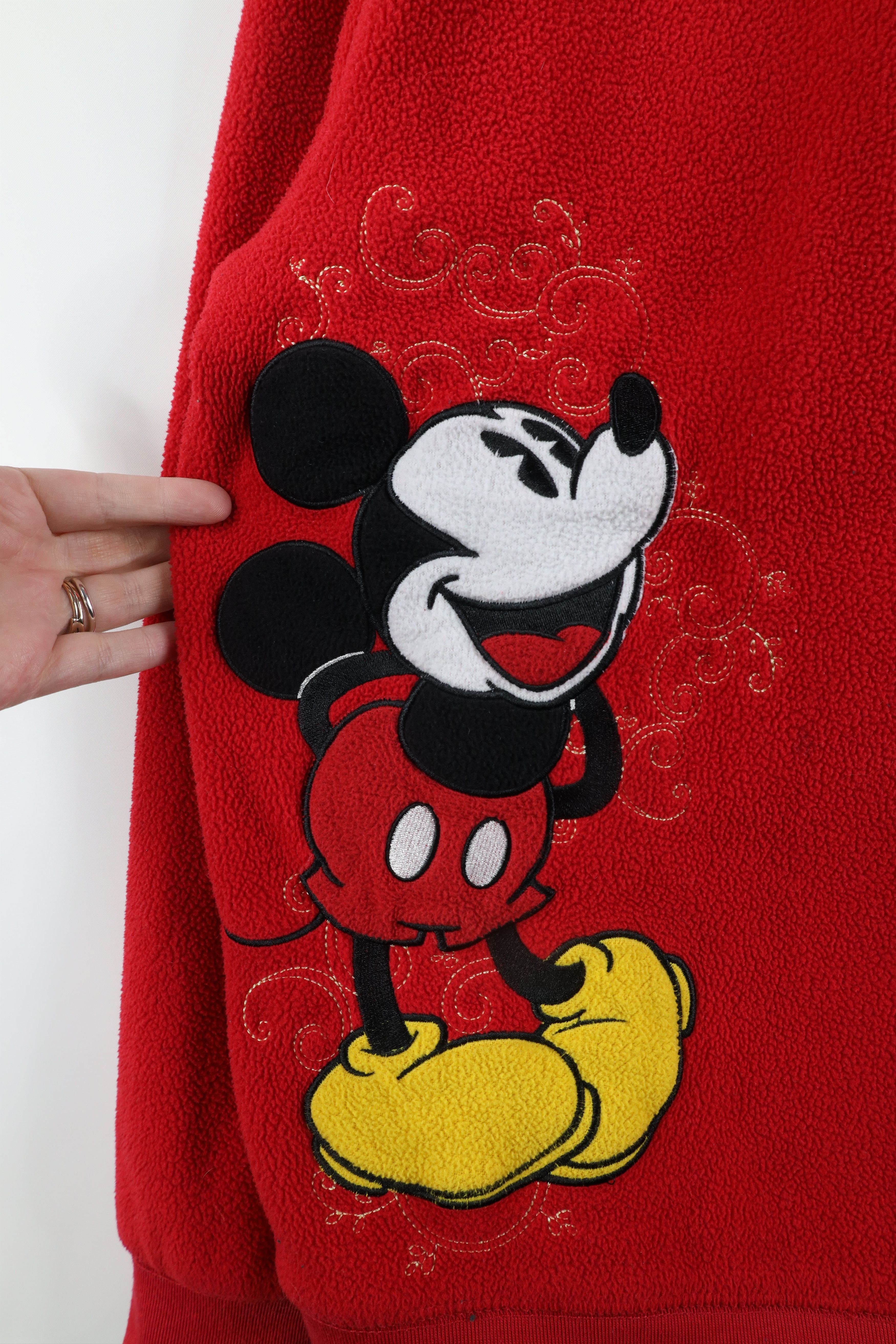 Disney × Vintage Vintage Disney Mickey Mouse Tribal Fleece Crewneck Sweater Size XL / US 12-14 / IT 48-50 - 5 Thumbnail