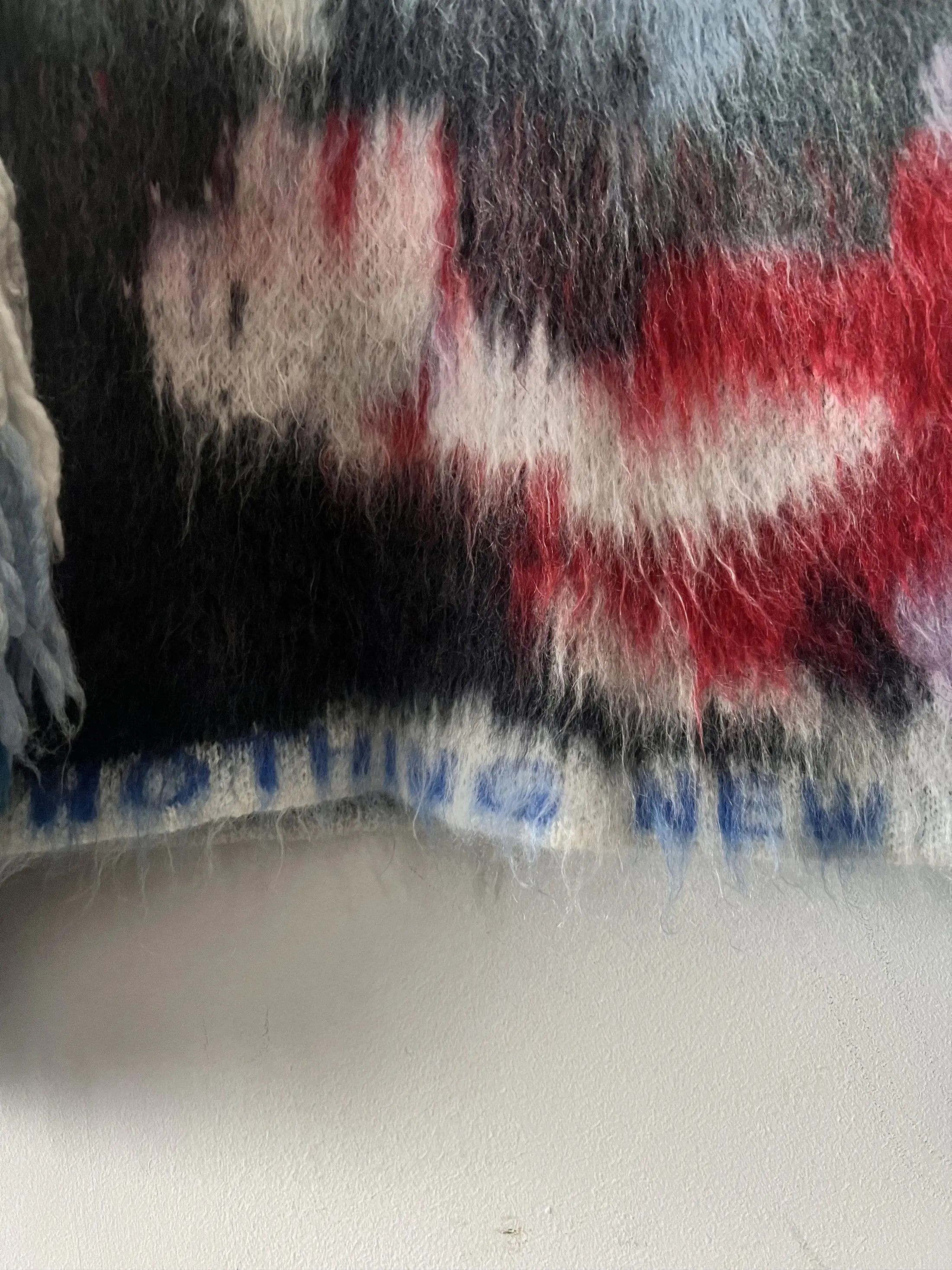 Off-White Off-white Fringe Knit Watercolor Mohair Size S / US 4 / IT 40 - 6 Thumbnail