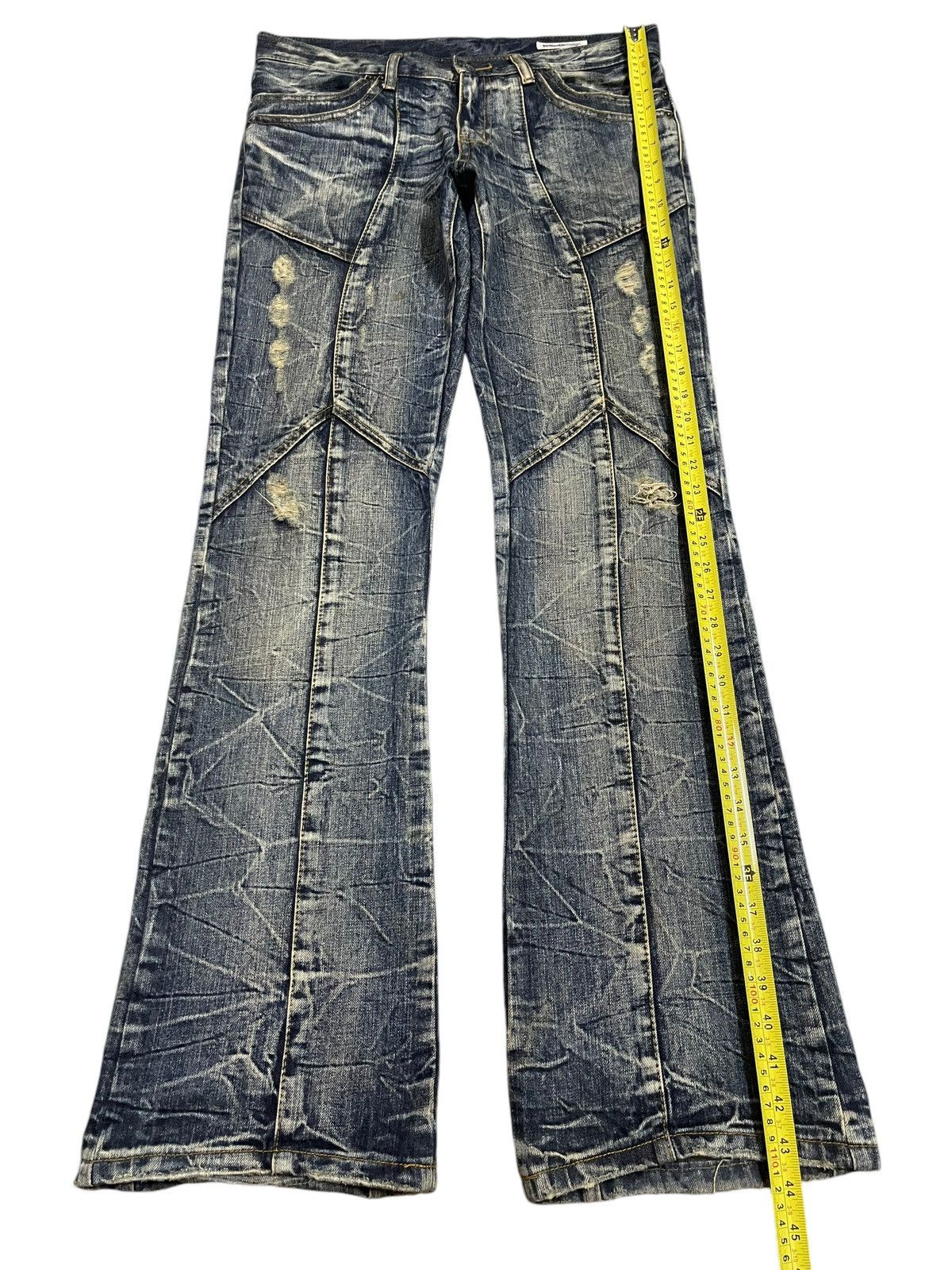 semanticdesign Vintage Japanese Semantic Design Distressed Wide Legs Jeans Size US 34 / EU 50 - 13 Thumbnail