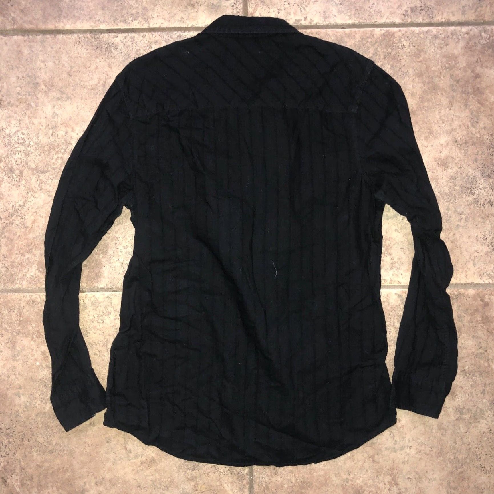 Vintage VINTAGE DaVinci Men's Button-Up Shirt Chris Harrison Black Long Sleeve M Striped 90s Fashion Size US M / EU 48-50 / 2 - 4 Thumbnail
