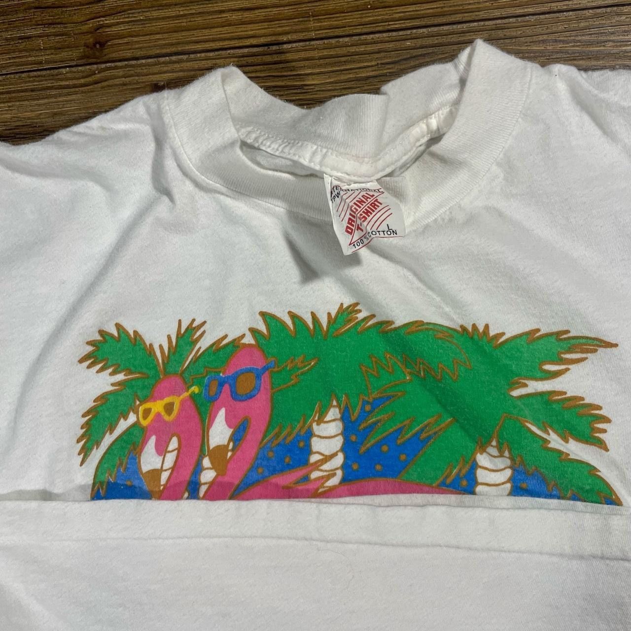 Vintage Vintage 90’s Cancun Cool Flamingo T-Shirt Size US L / EU 52-54 / 3 - 5 Thumbnail