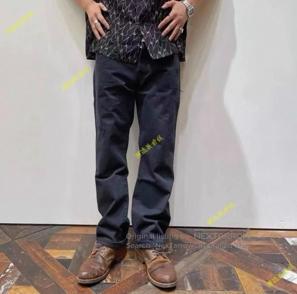 Visvim visvim black damaged wash straight jeans. Size US 32 / EU 48 - 6 Thumbnail