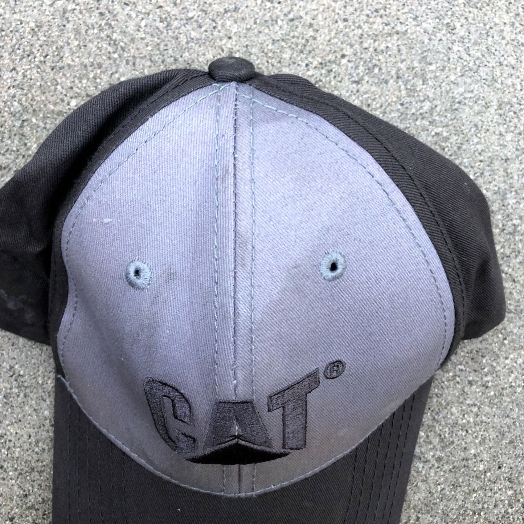 Vintage CAT Workwear Baseball Hat Mens Grey Black Adjustable Cap Size ONE SIZE - 4 Thumbnail