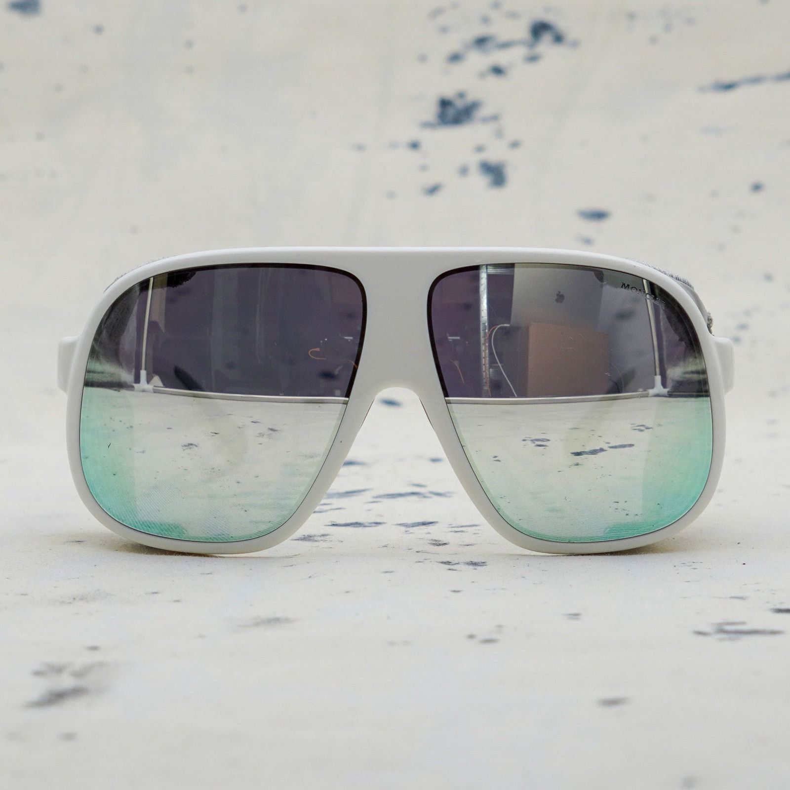 Moncler Moncler diffractor white mirror ski lens logo sunglasses Size ONE SIZE - 2 Thumbnail
