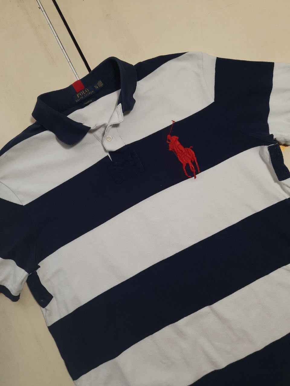 Polo Ralph Lauren × Ralph Lauren Polo Ralph Lauren Striped Polo Shirt Size US XL / EU 56 / 4 - 4 Thumbnail