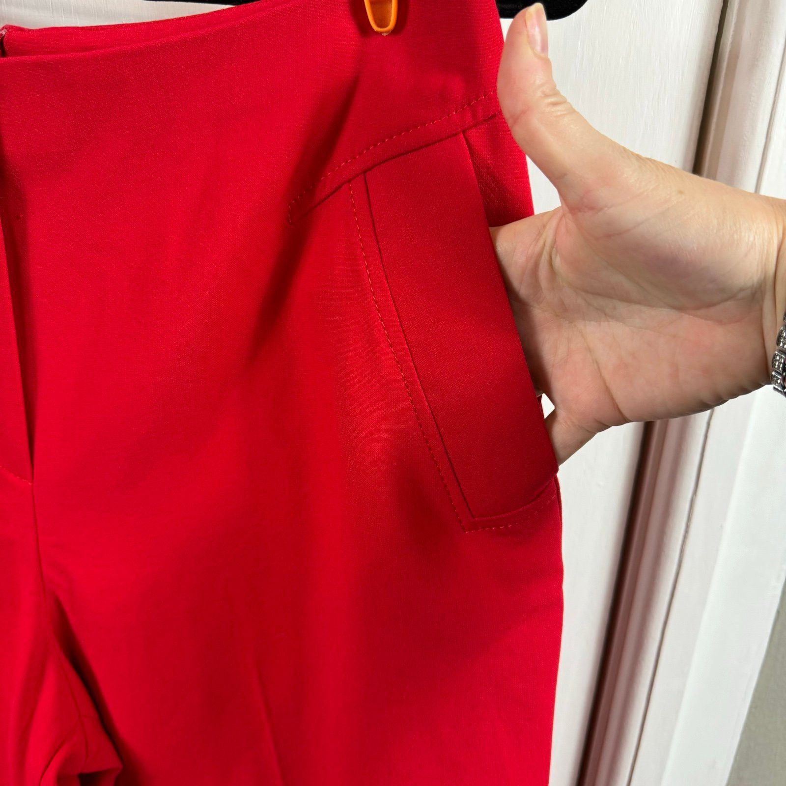Karen Millen KAREN MILLEN Seam Detail Cropped Wide Leg Trousers Size 32" / US 10 / IT 46 - 6 Thumbnail
