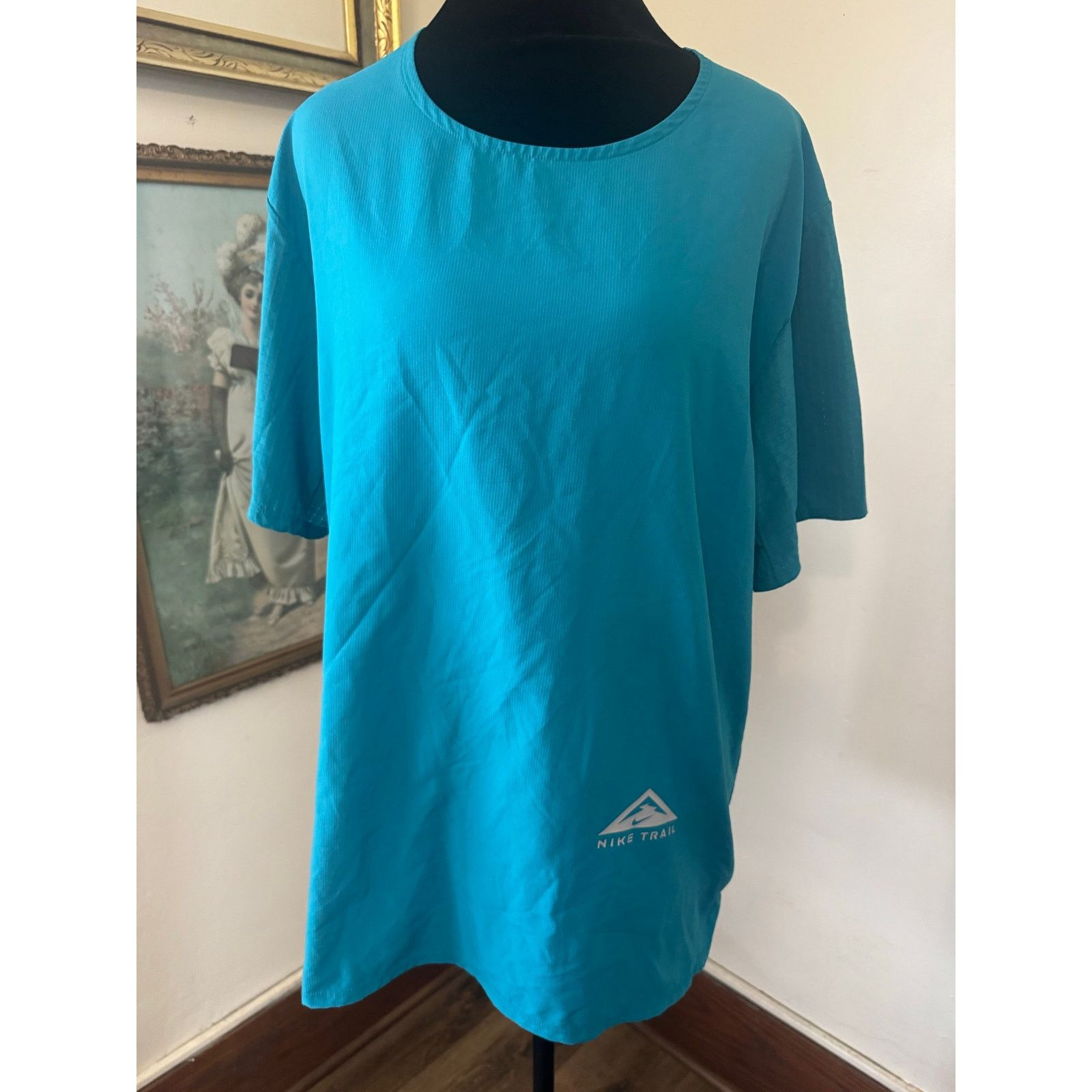 Nike Nike Trail Dri-FIT Running Shirt Teal L Lightweight Athletic Size US L / EU 52-54 / 3 - 1 Thumbnail
