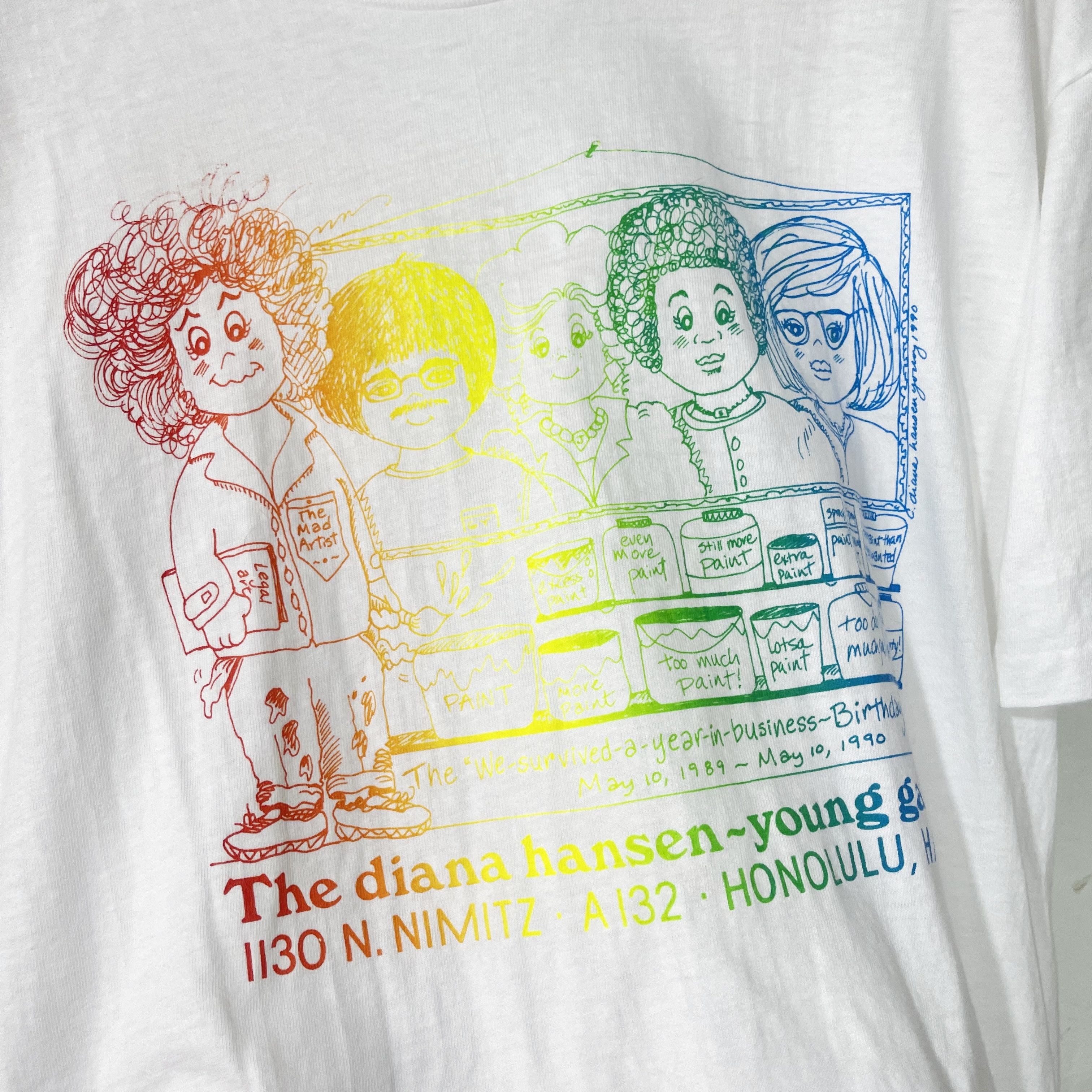 Vintage Vintage 90s The Diana Hansen-Young Gallery T-Shirt Size US XL / EU 56 / 4 - 2 Thumbnail