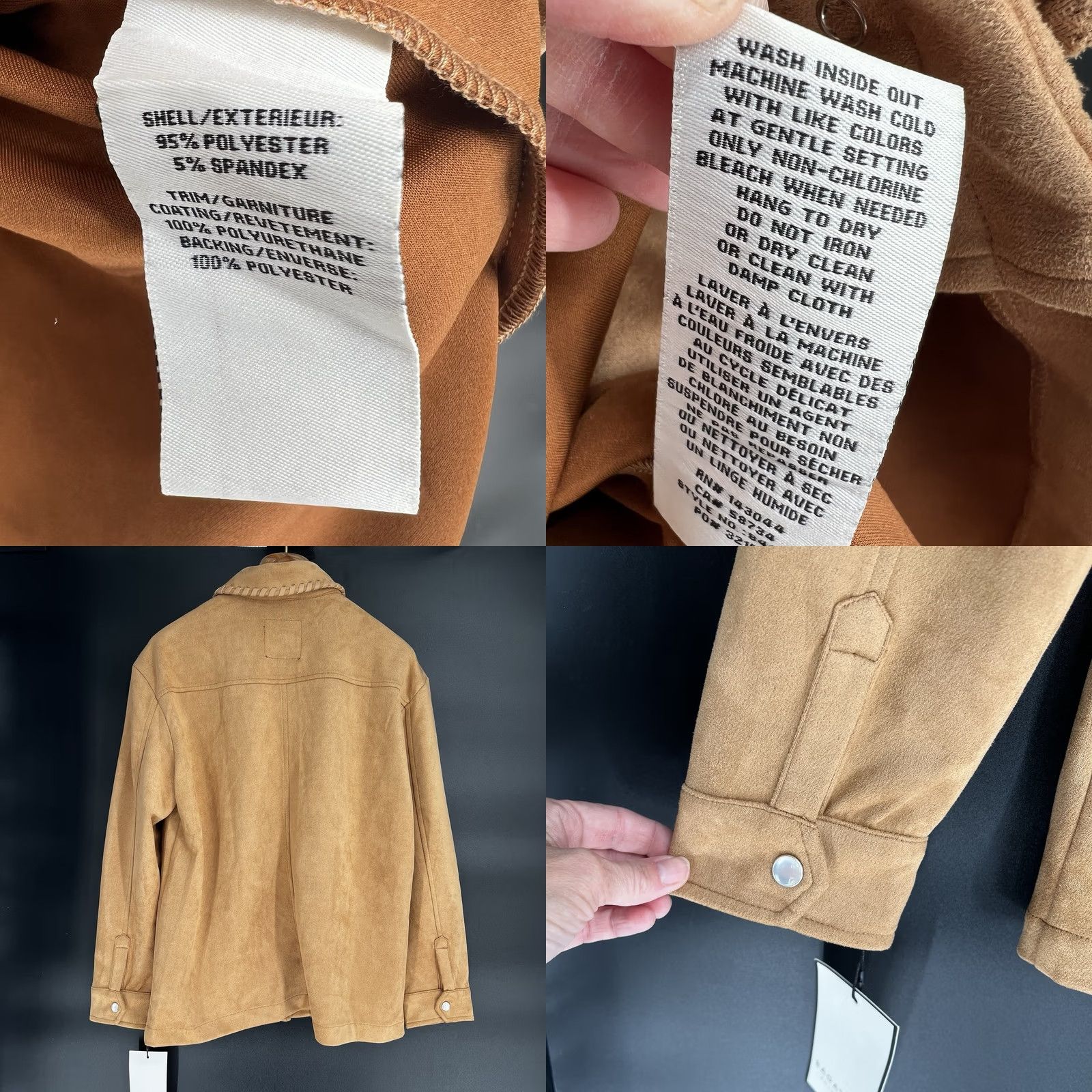 Vintage VINTAGE Bagatelle Jacket City Western Shacket Faux Suede Brown L Women Mid-Length Long Sleeve Collar Snap Closure Shirt Size L / US 10 / IT 46 - 8 Thumbnail