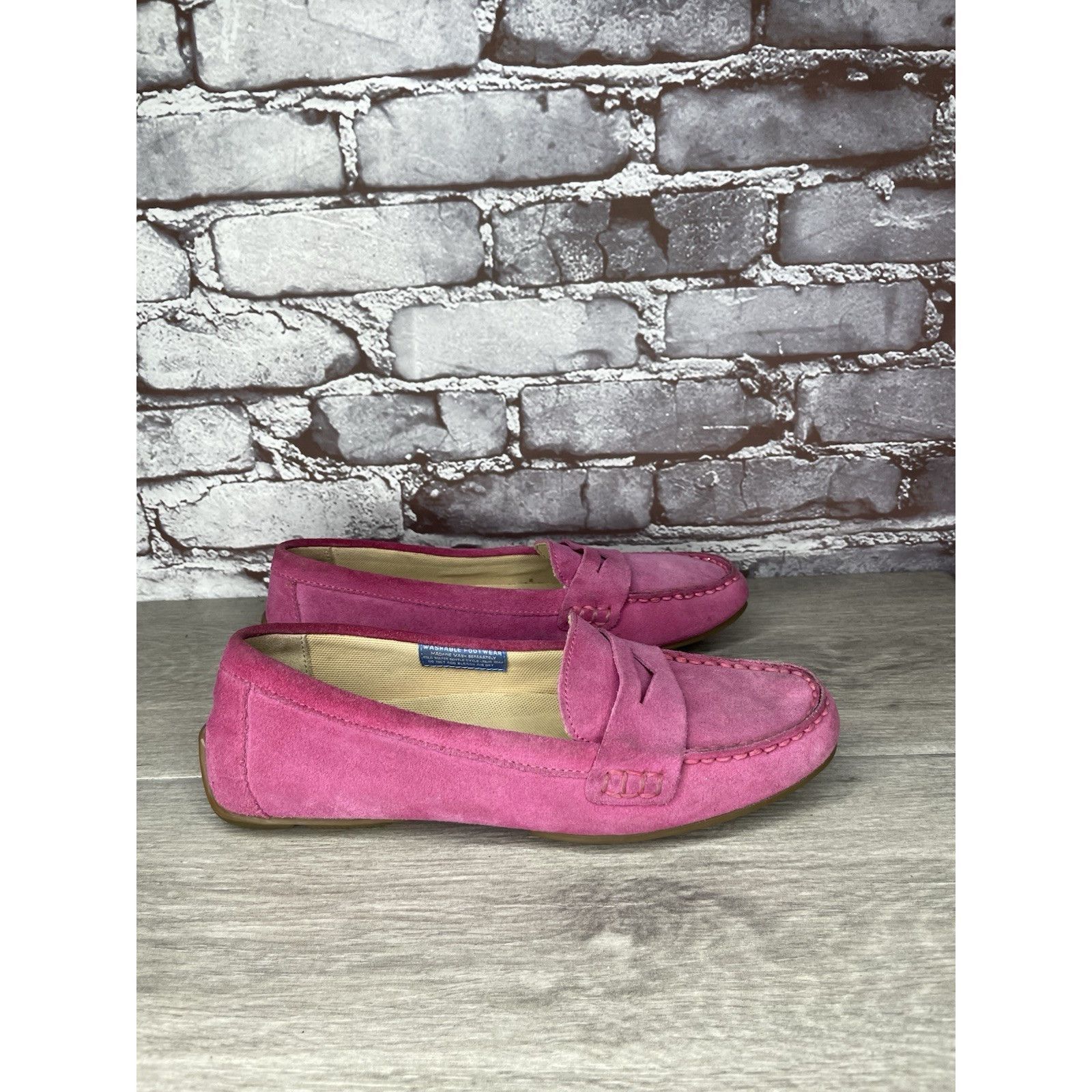 Rockport Rockport Fuchsia Pink Suede Leather Penny Loafer Driving Fla Size US 8 / IT 38 - 7 Thumbnail