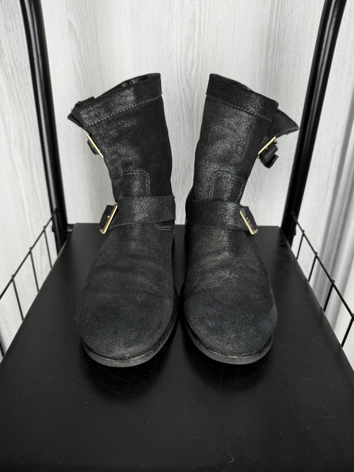 Jimmy Choo Jimmy Choo black leather shiny biker boots size 39.5 Size US 9.5 / IT 39.5 - 8 Thumbnail