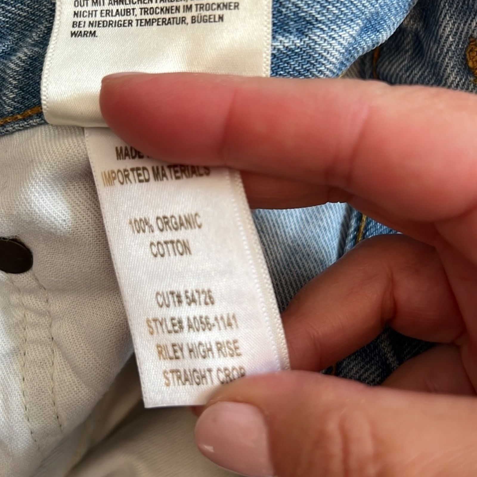 Agolde Agolde Riley High Rise Straight Crop Jeans Size 24" / US 00 / IT 34 - 8 Thumbnail