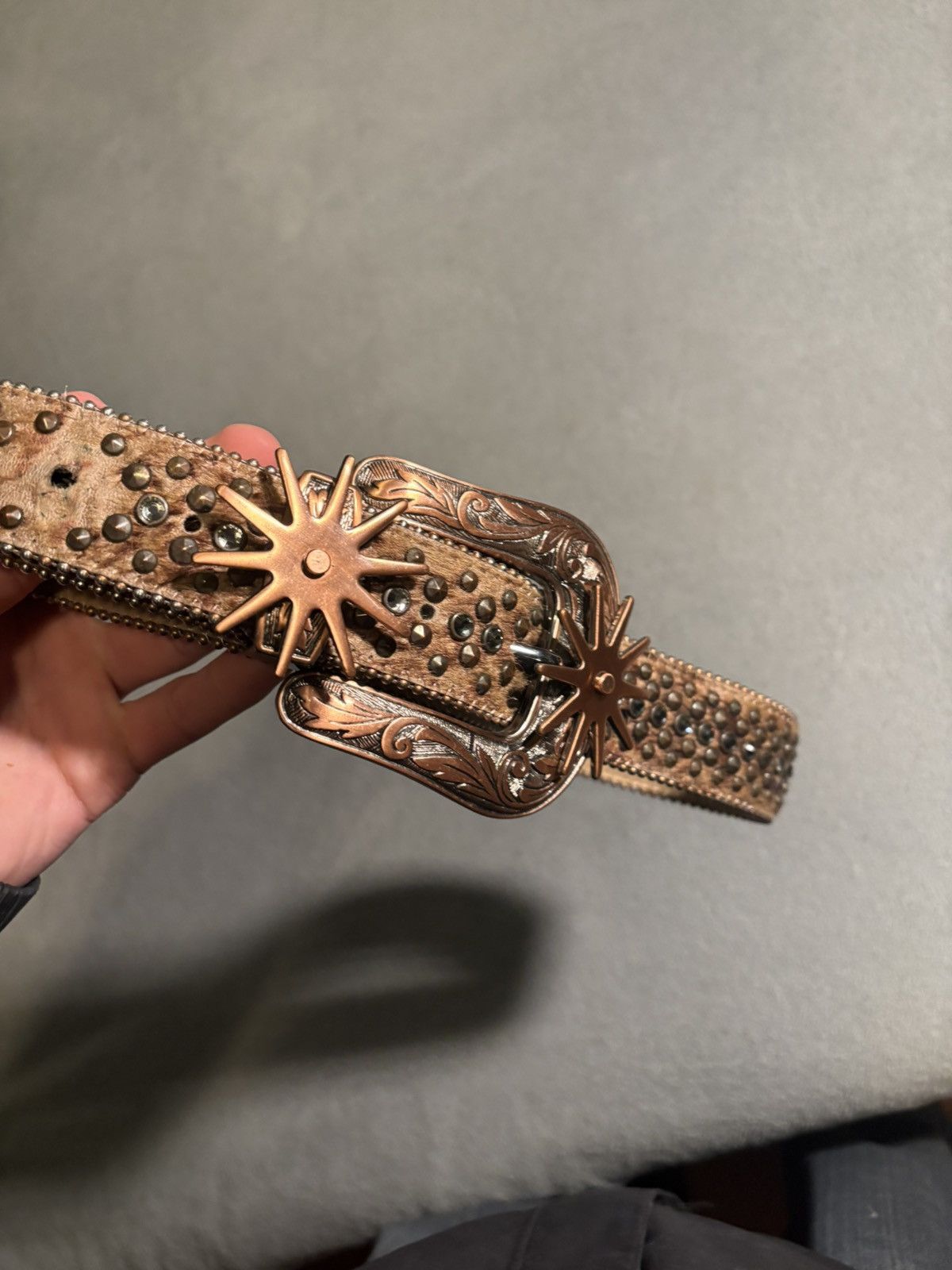 B.B. Simon B.B. Simon Cowboy Belt w Spinning Spurs Size 36 - 9 Thumbnail