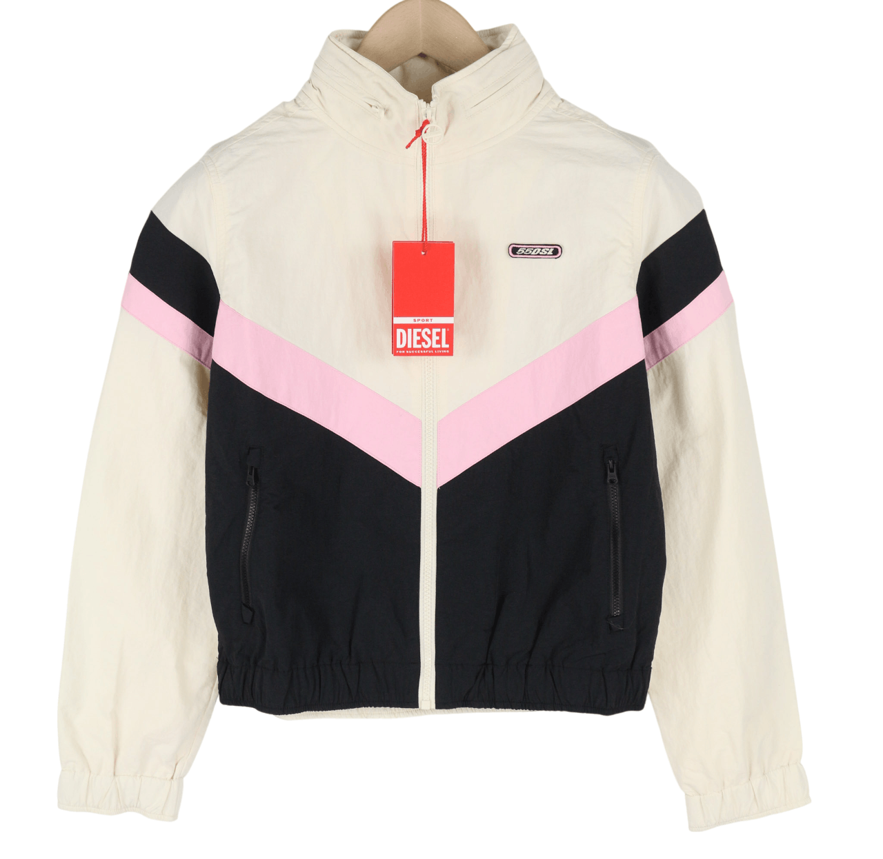 Diesel AWWT-SWIFTOR-HT24 S Hidden Hood Mesh Logo Jacket 82056 Size US S / EU 44-46 / 1 - 1 Thumbnail