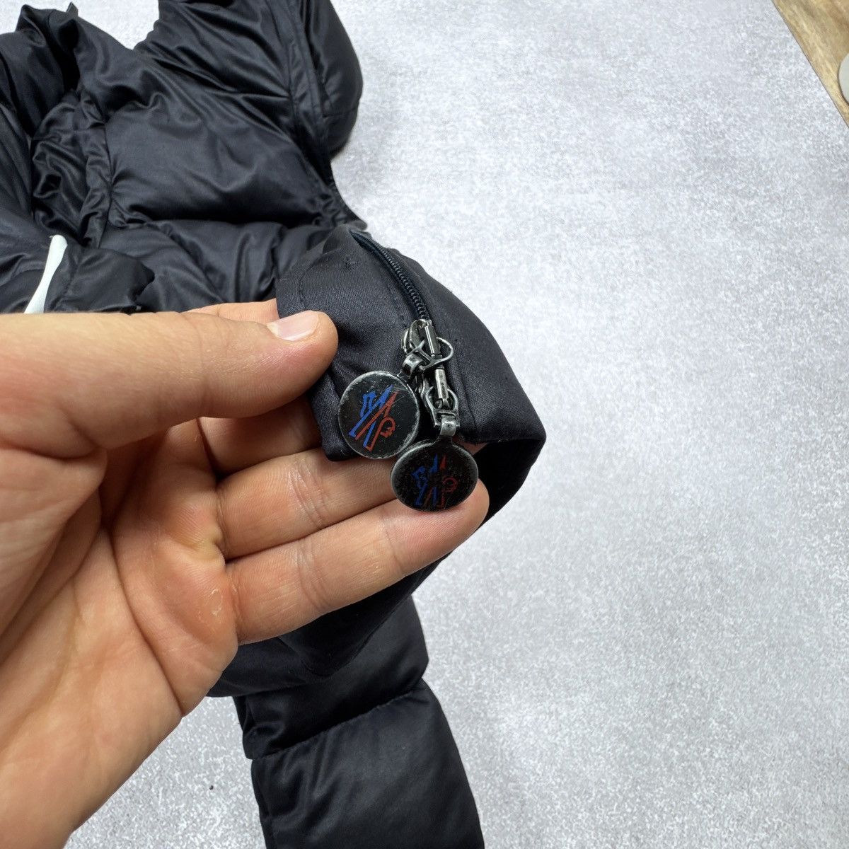 Moncler Women`s Moncler Jersey Grafit Puffer Hooded Jacket Size 2/M Size M / US 6-8 / IT 42-44 - 15 Thumbnail