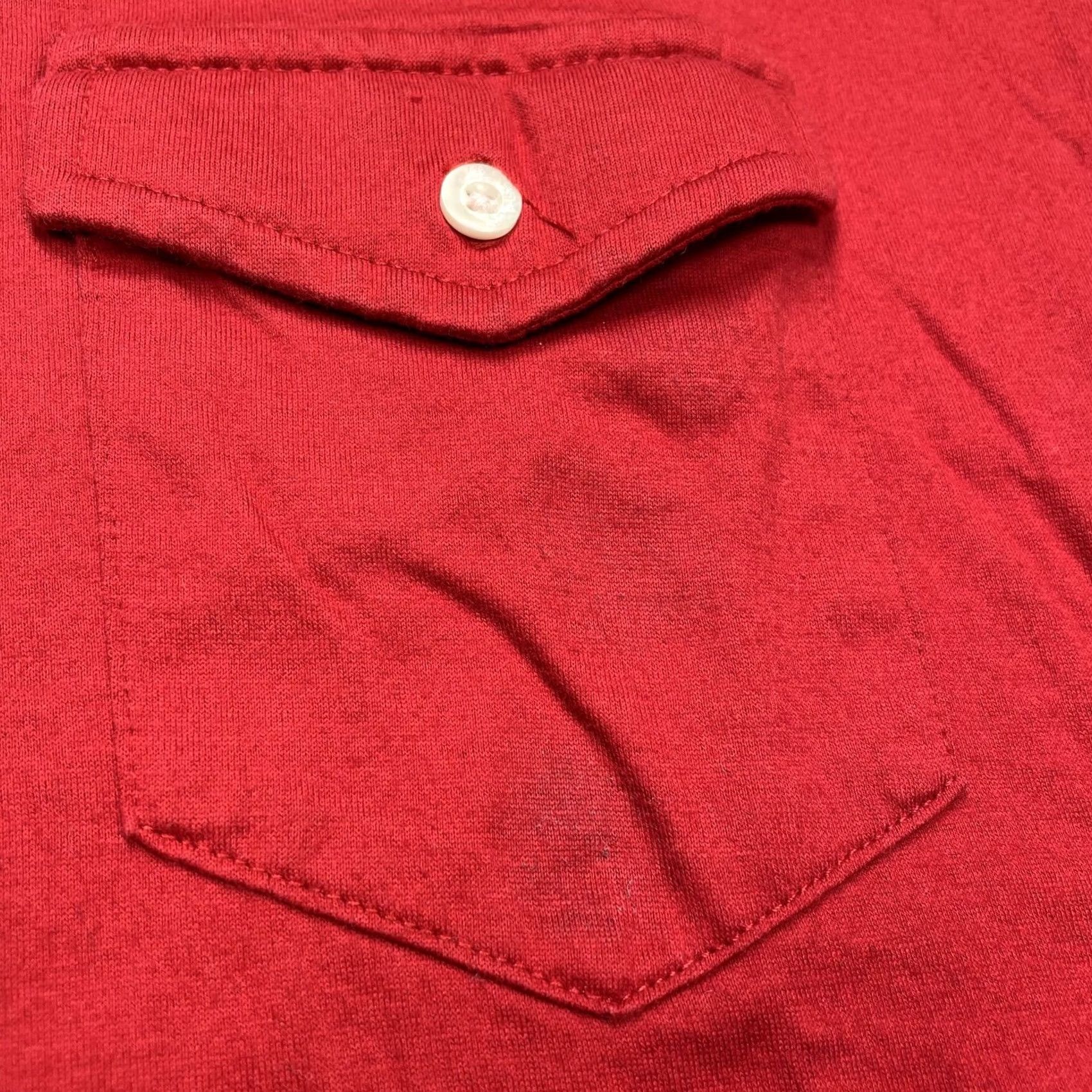 Vintage VINTAGE L.L. Bean Shirt Mens Large Red Cotton Lisle Short Sleeve Button Up Size US L / EU 52-54 / 3 - 4 Thumbnail