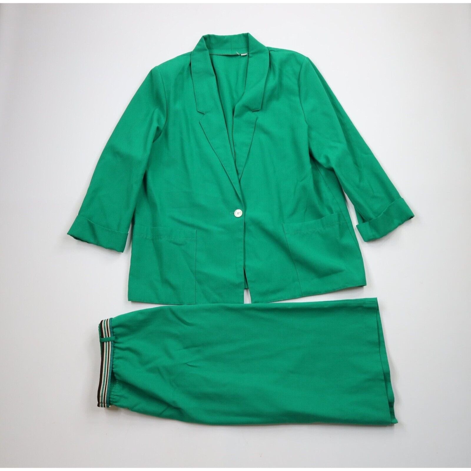 Vintage Vintage 80s 90s Streetwear Belted 2 Piece Skirt Suit Size XXL / US 16-18 / IT 52-54 - 1 Thumbnail