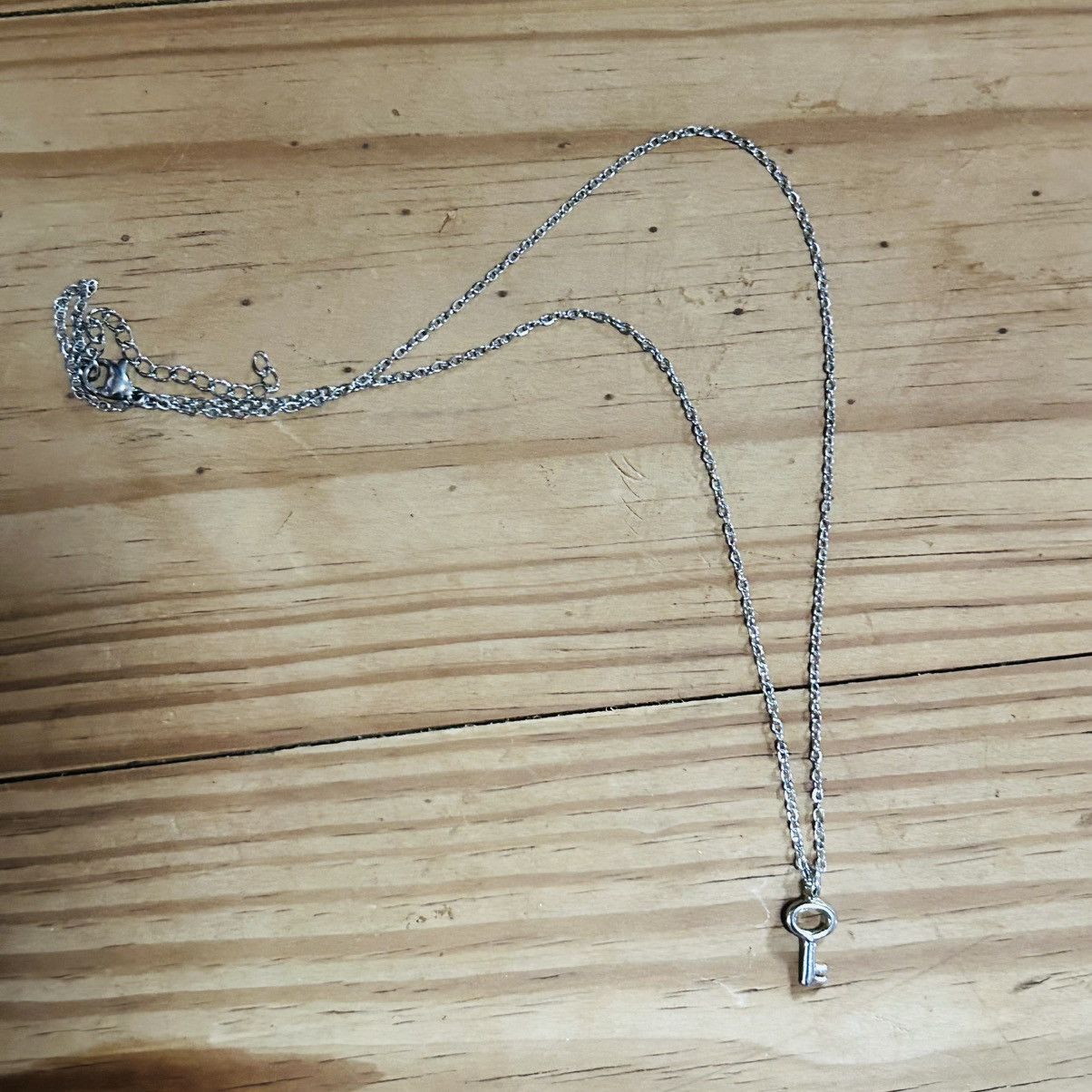 Handmade Handcrafted mini skeleton key pendant on chain necklace Size ONE SIZE - 6 Thumbnail