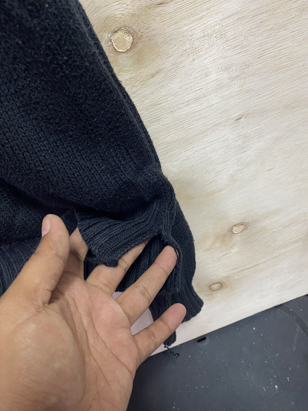 Polo Ralph Lauren vintage Polo Ralph Lauren crew neck knitwear in black cotton Size US XXL / EU 58 / 5 - 8 Thumbnail
