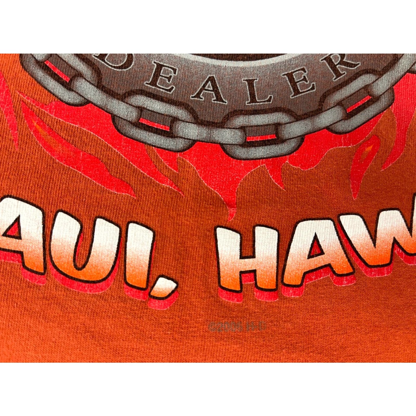 Harley Davidson Vintage Harley-Davidson Maui Hawaii Sleeveless Tee Men L Burnt Orange 2006 Made in USA T-Shirt Crew Neck Motorcycle Double-Sided Mens Size US L / EU 52-54 / 3 - 4 Thumbnail