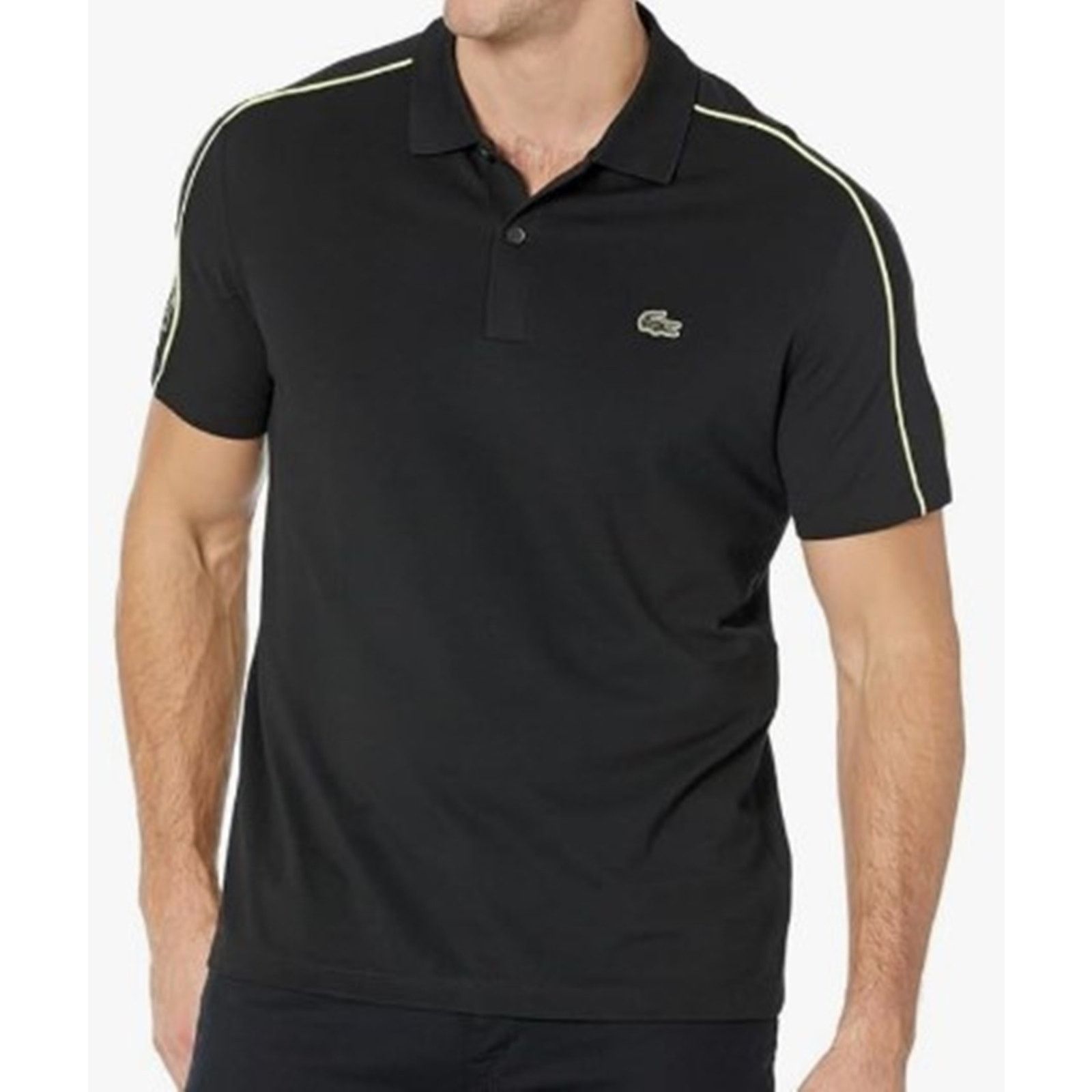 Lacoste Lacoste Men's Short Sleeve Piping Polo Shirt S Black Size US S / EU 44-46 / 1 - 1 Thumbnail