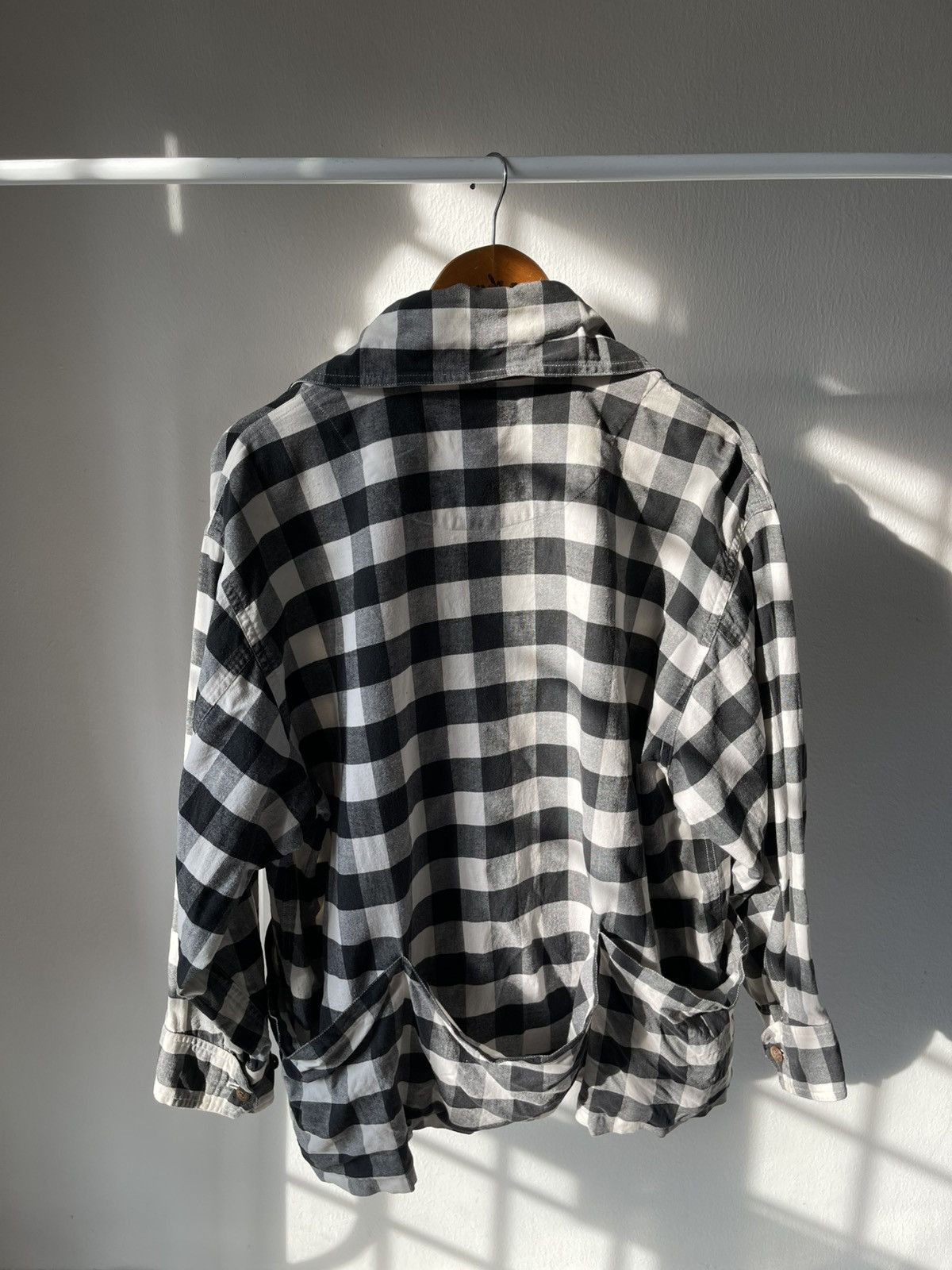 Issey Miyake 80s Issey Miyake Plaid Big Pocket Zipper Jacket Size US XL / EU 56 / 4 - 5 Thumbnail