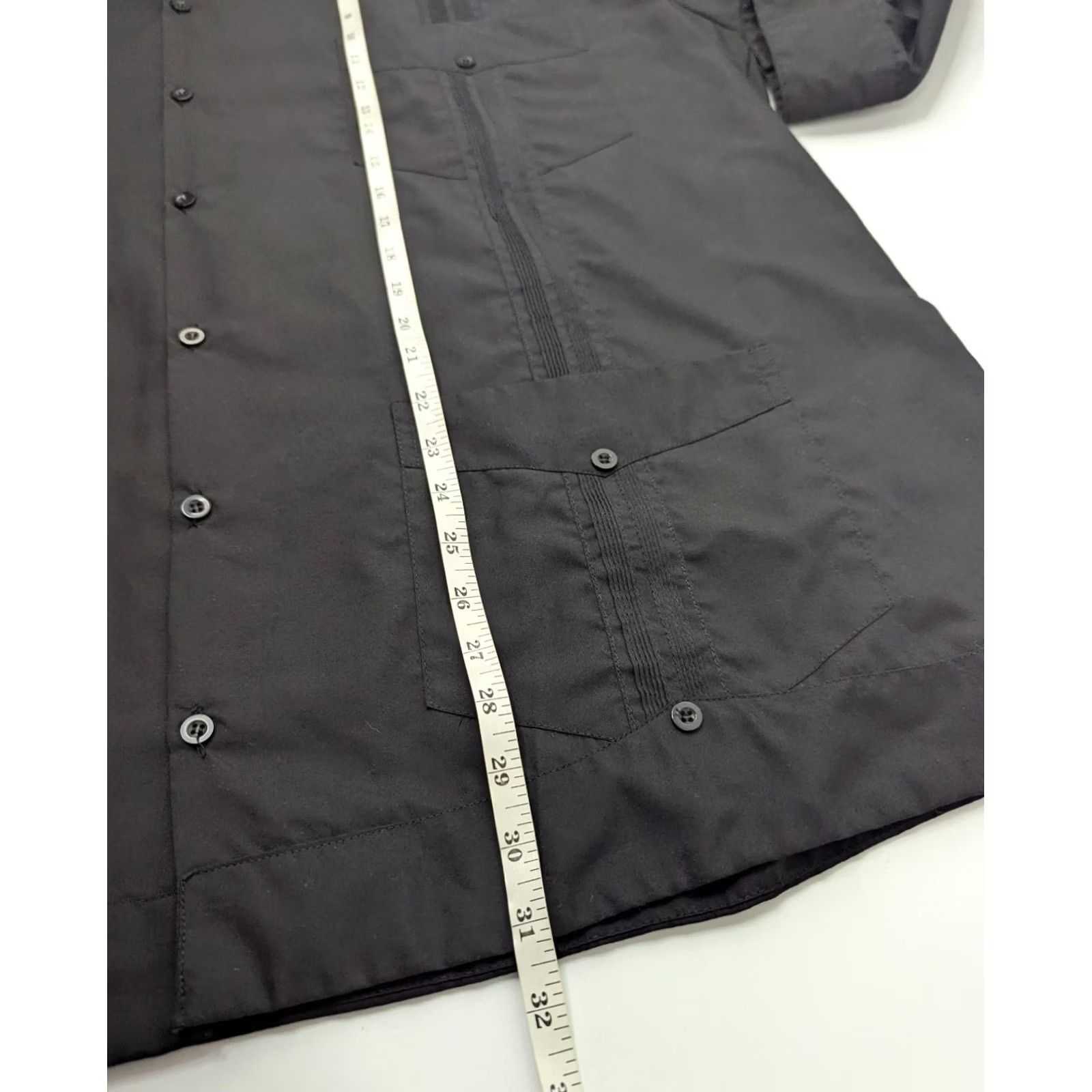 Vintage VINTAGE Trujeque Guayaberass Men’s Black Cotton 4 Pocket Long Sleeve Guayabera Shirt Shirt Mens Black Cotton 4 Pocket Long Sleeve Guayabera Shirt Size US M / EU 48-50 / 2 - 6 Thumbnail