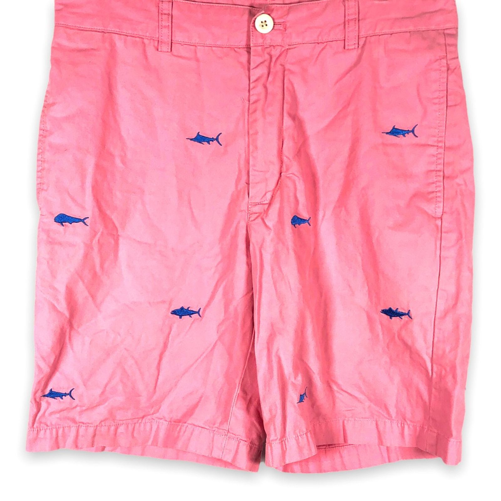 Vineyard Vines Vineyard Vines Club Shorts Pink Marlin Fish Embroidered