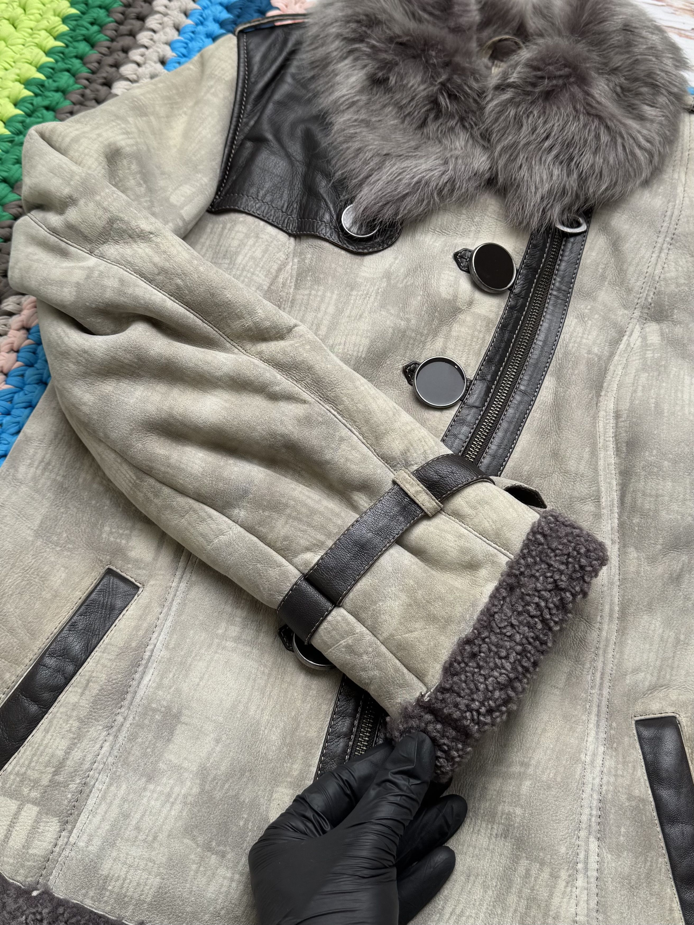 Japanese Brand Vintage Real Sheepskin Jacket (D10)(D15)(V1) Size M / US 6-8 / IT 42-44 - 4 Thumbnail