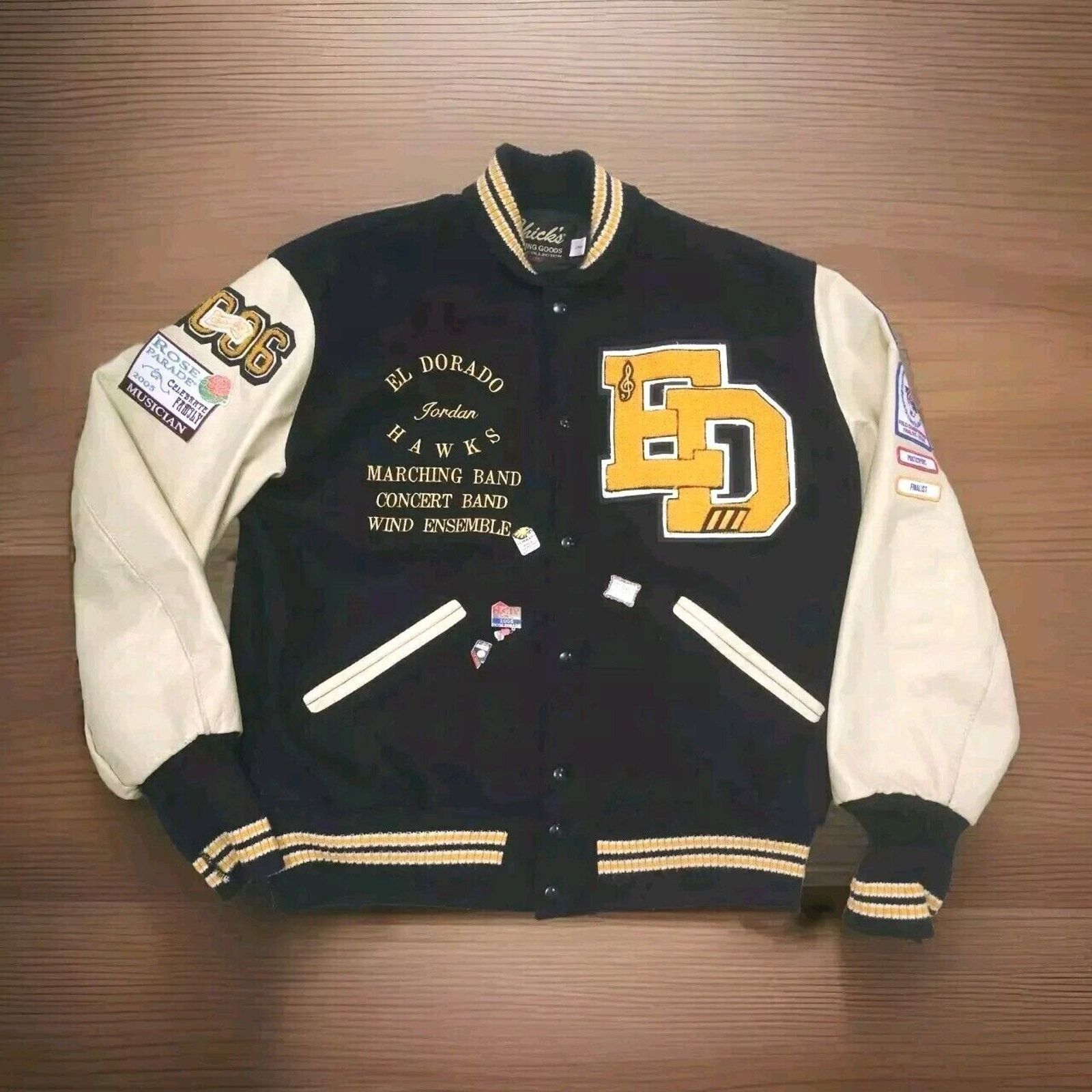 Chicos Chick's Sporting Goods Varsity Letterman Wool/ Leather VTG Size US L / EU 52-54 / 3 - 1 Thumbnail