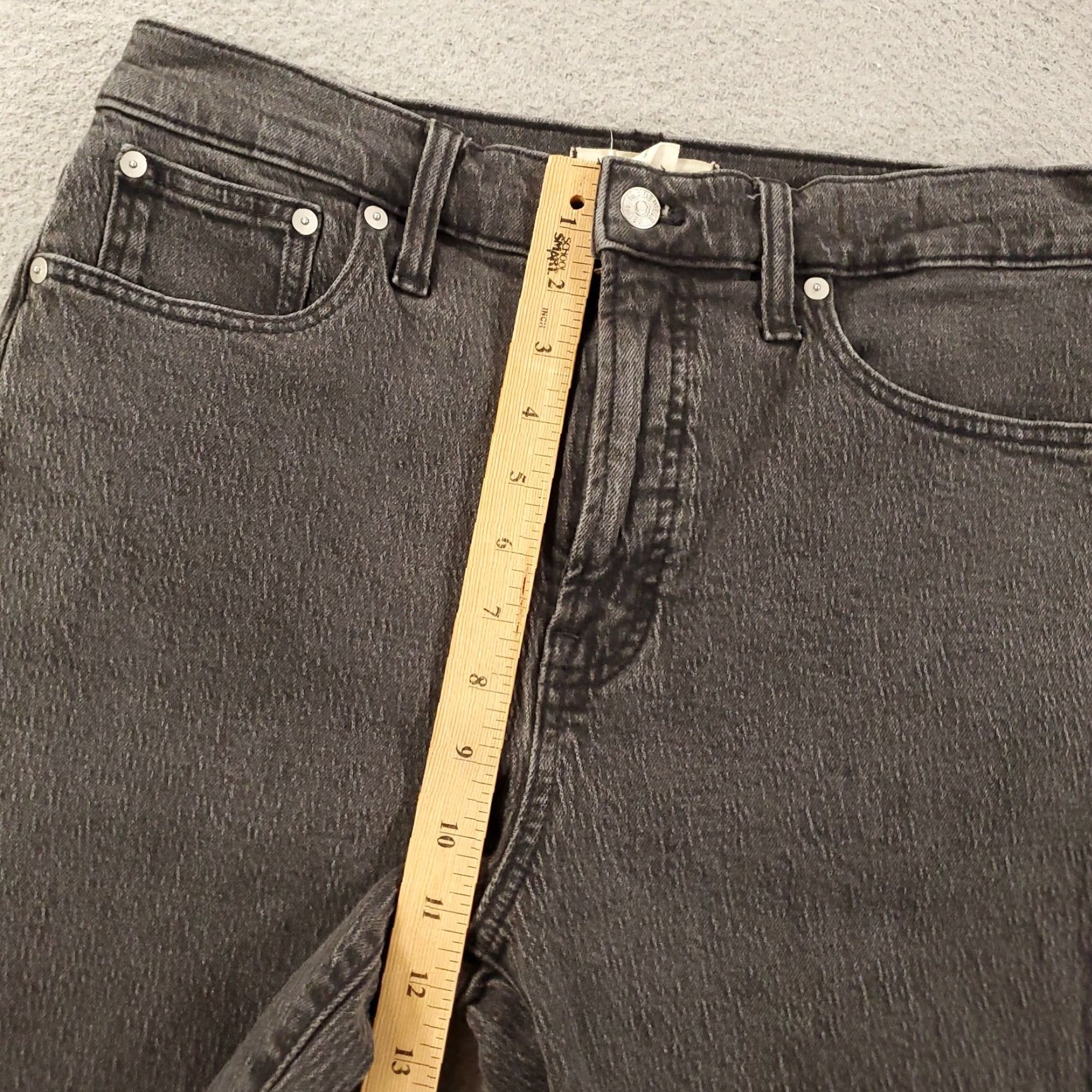 Madewell VINTAGE Madewell The Perfect Vintage Jeans Womens 29 Black High Rise Classic Straight Jeans Size 29" - 5 Thumbnail