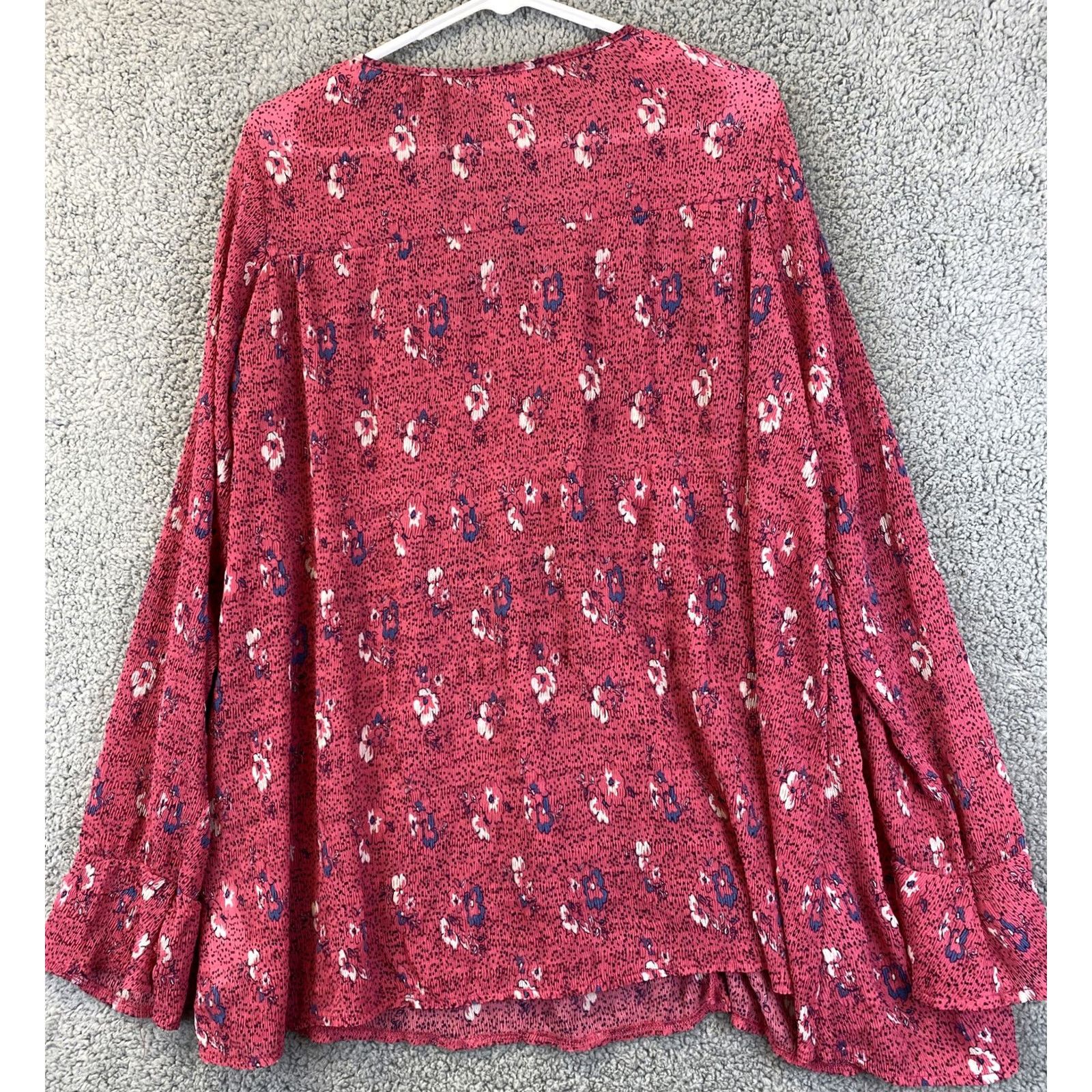 Vintage Motherhood Maternity Top Blouse Women's L Long Sleeve Purple Floral Button Up V-Neck Buttoned Casual All Seasons Women Medium Purple Floral 32-38 Size L / US 10 / IT 46 - 7 Thumbnail