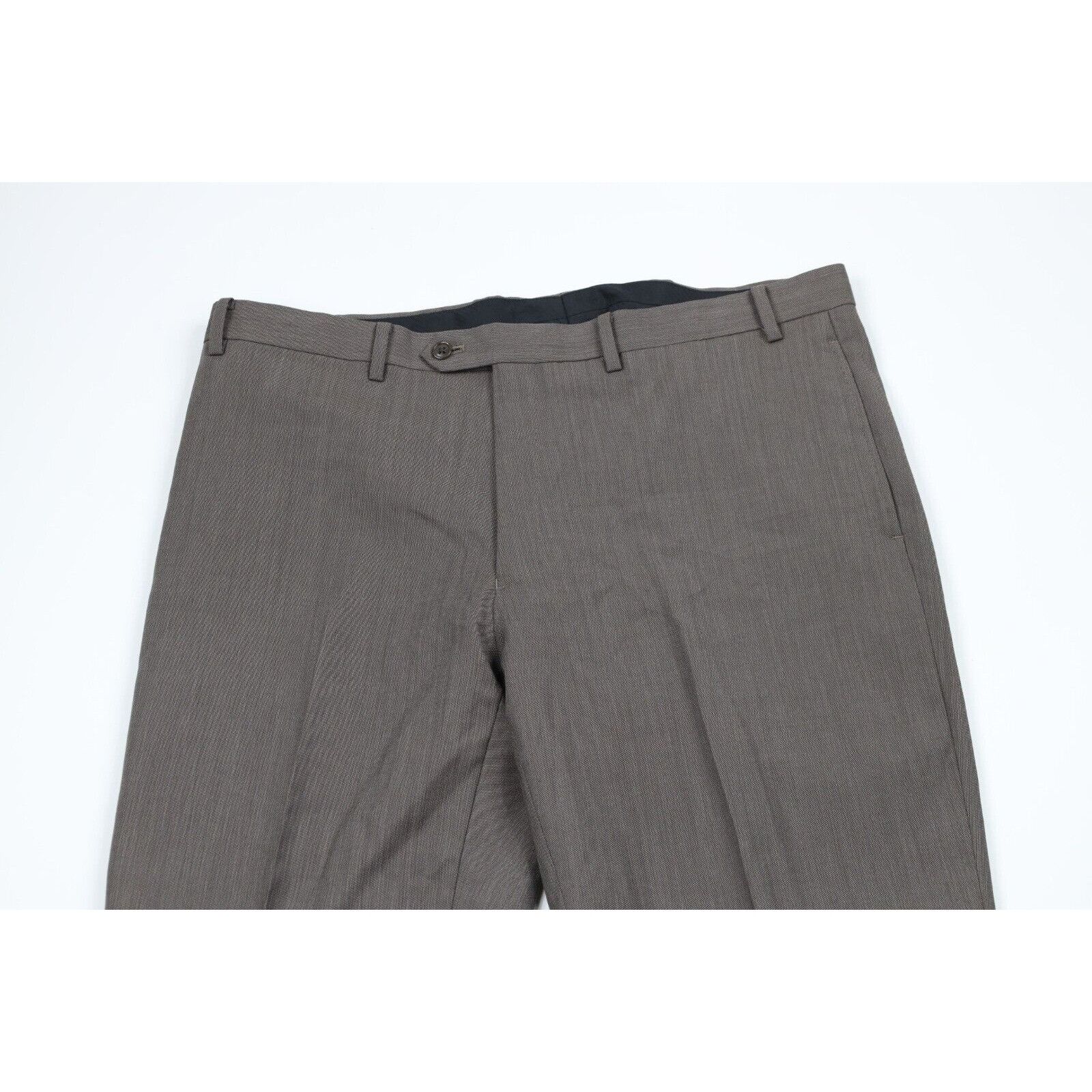 Calvin Klein Calvin Klein Wool 2 Piece Wedding Suit Brown Size 44R - 12 Thumbnail