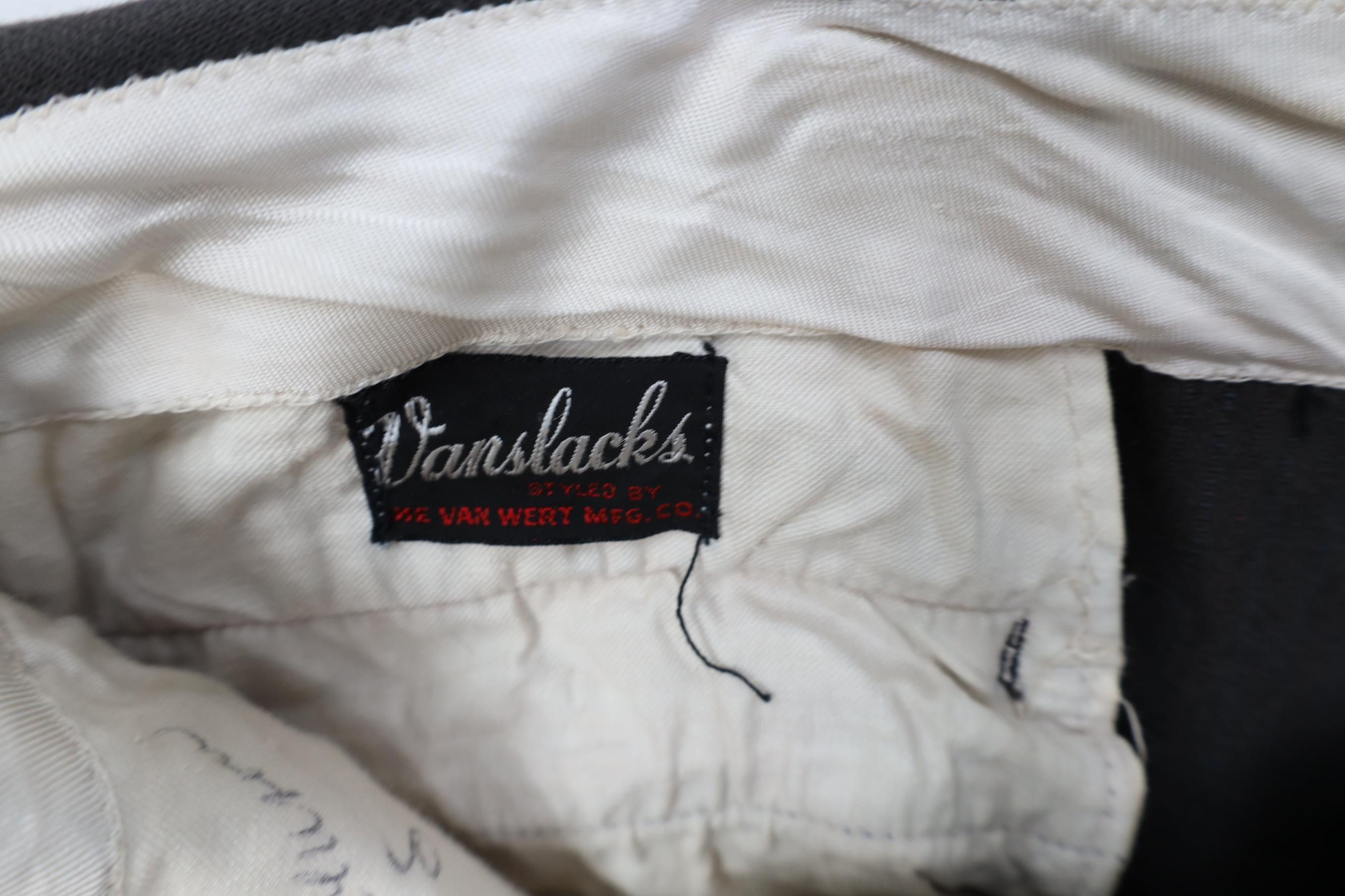 Vintage Vintage 50s Rayon Gabardine Striped Wide Leg Chino Pants USA Size US 38 / EU 54 - 8 Thumbnail
