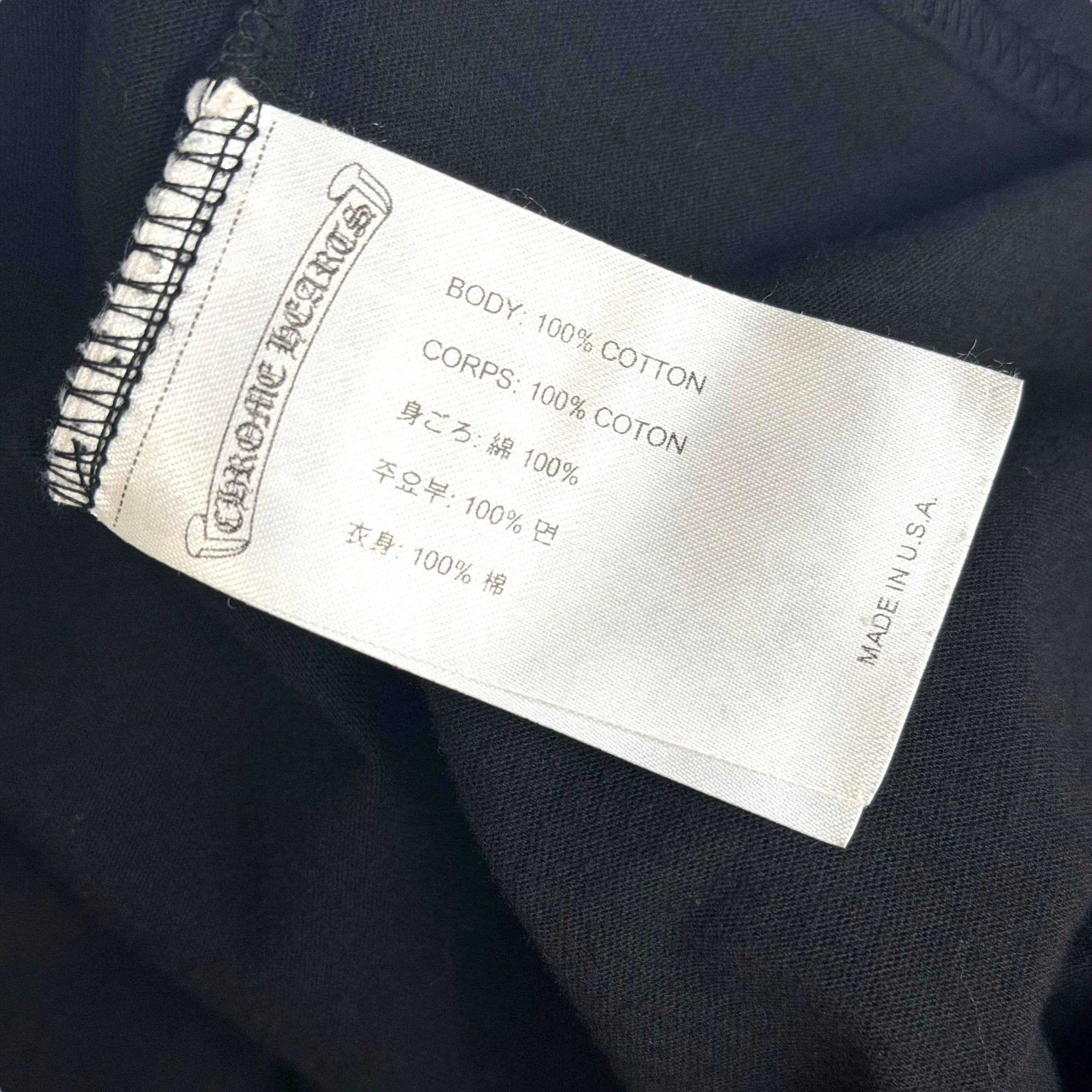 Chrome Hearts Chrome Hearts White Neck Logo Black L/S Tee XXL Size US XXL / EU 58 / 5 - 5 Thumbnail