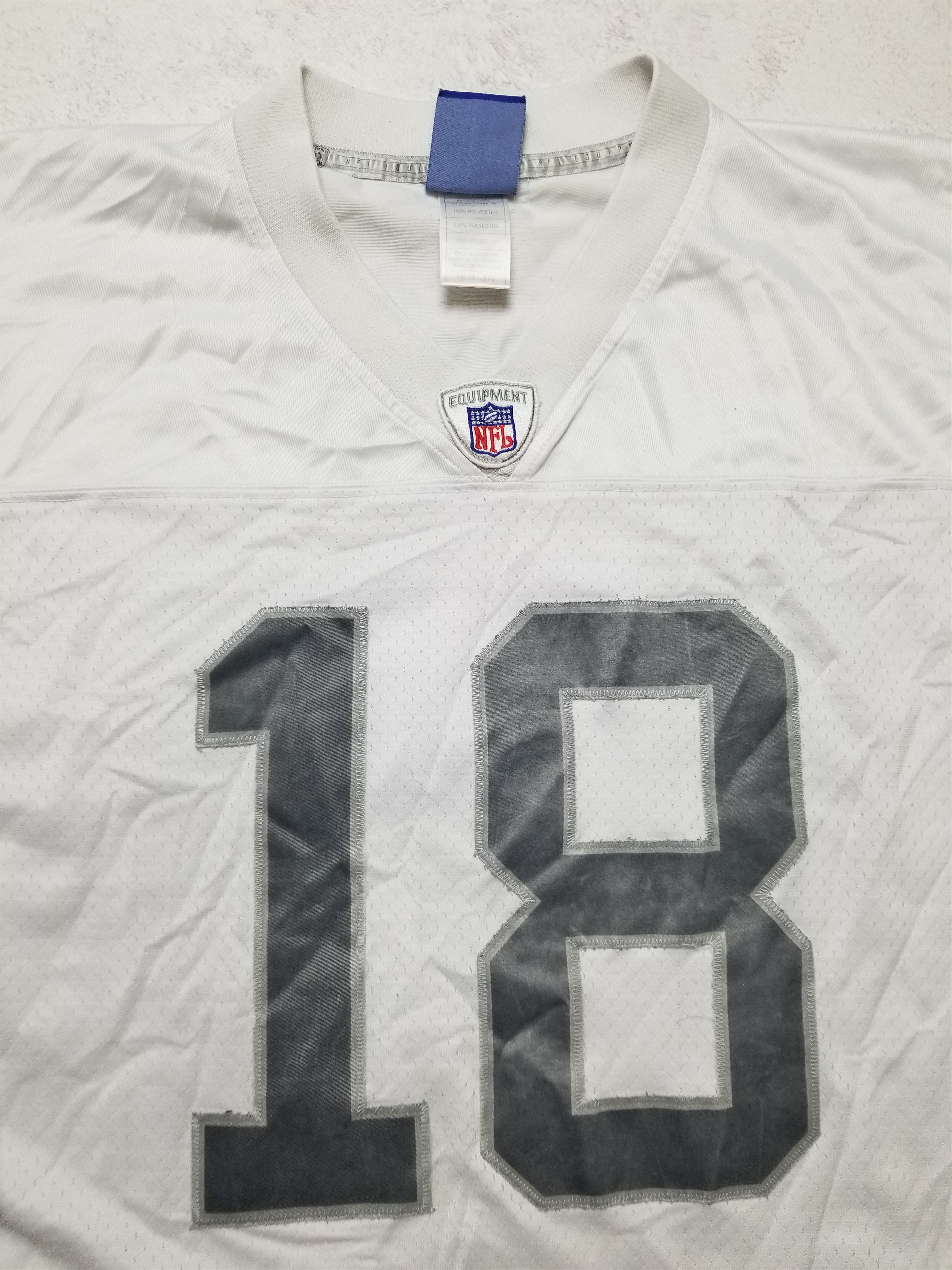 Reebok Randy Moss Oakland Raiders #18 Reebok Sewn Jersey Size US XXL / EU 58 / 5 - 14 Thumbnail