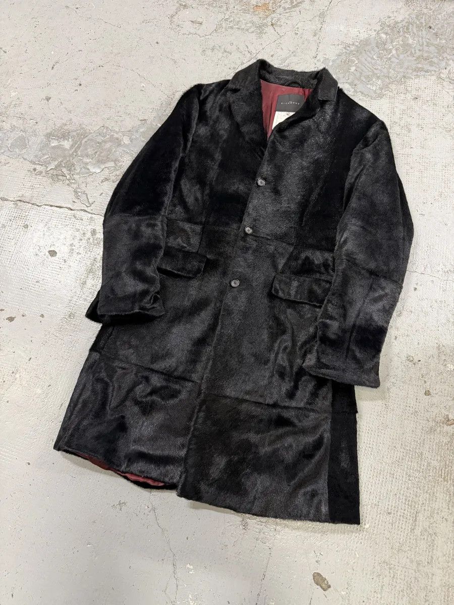 John Richmond AW2002 John Richmond Black Pony Hair Leather Long Jacket Size US M / EU 48-50 / 2 - 2 Thumbnail