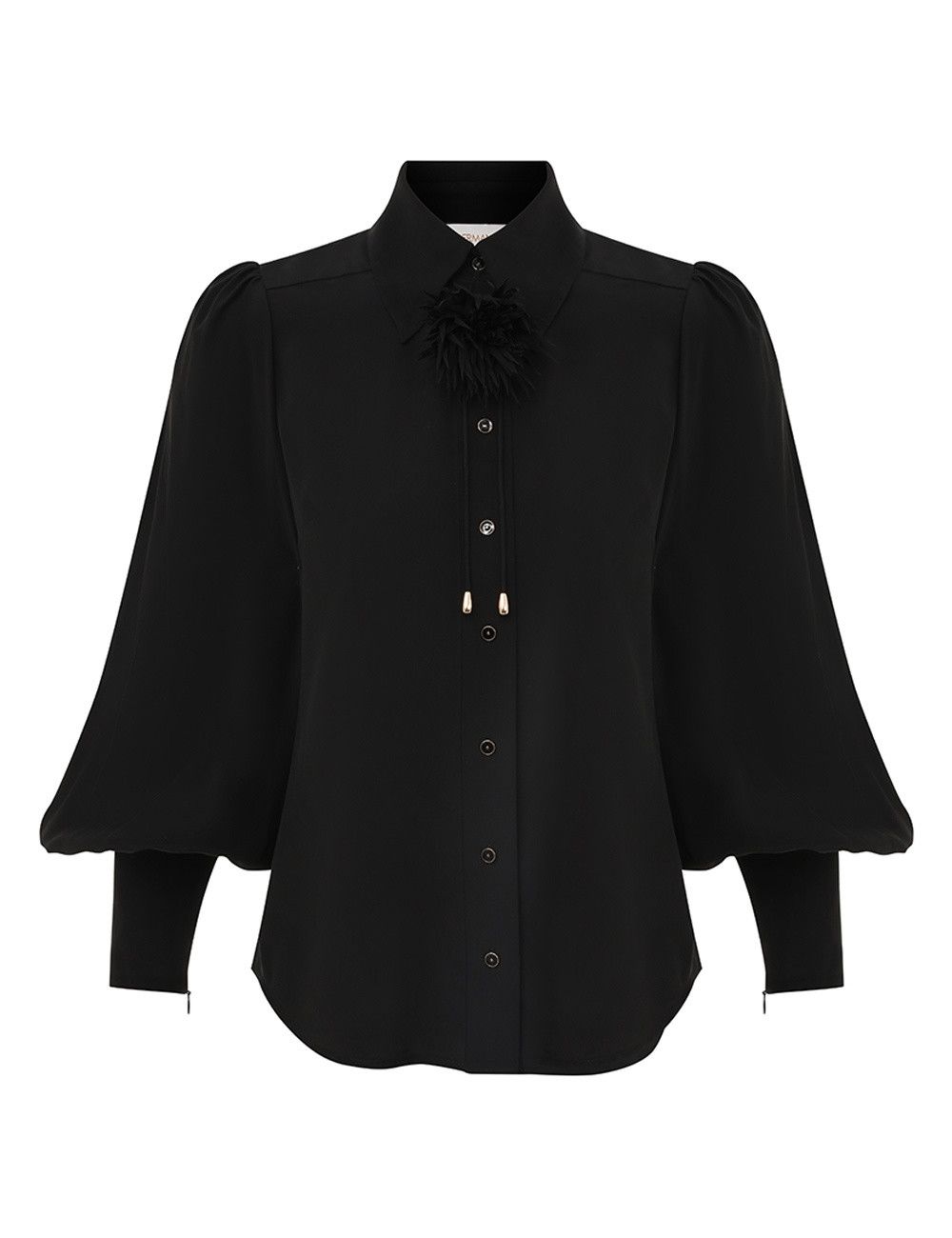 oc11z0825 Blouson Shirt in Black