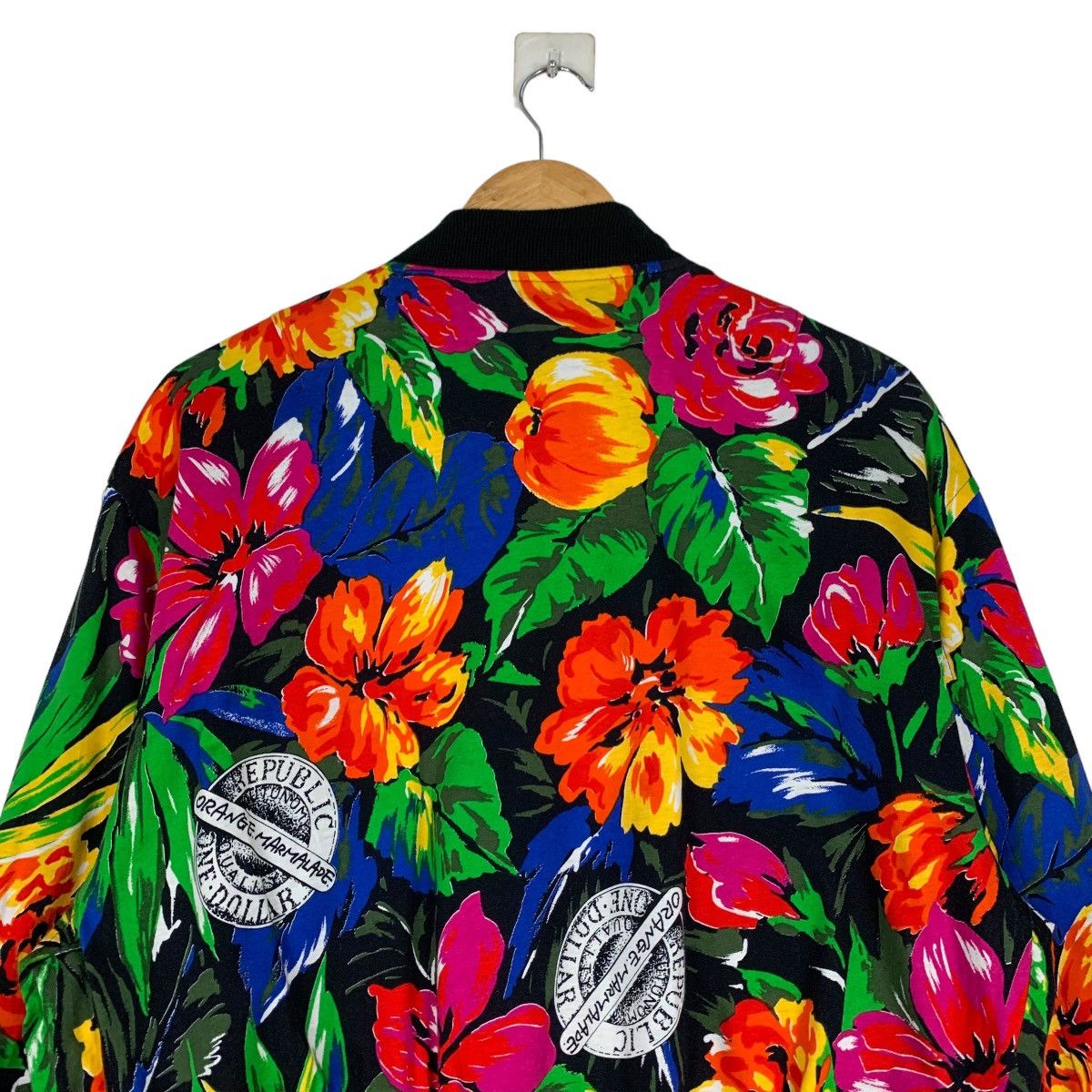 Vintage WORKS CLUB LOUNGE Florals Reversible Bomber Jacket #1137-C52 Size US S / EU 44-46 / 1 - 8 Thumbnail