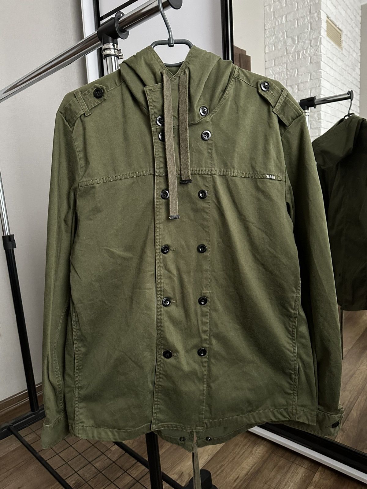 Diesel Diesel Double Coat Canvas Military Jacket Size US XXL / EU 58 / 5 - 5 Thumbnail