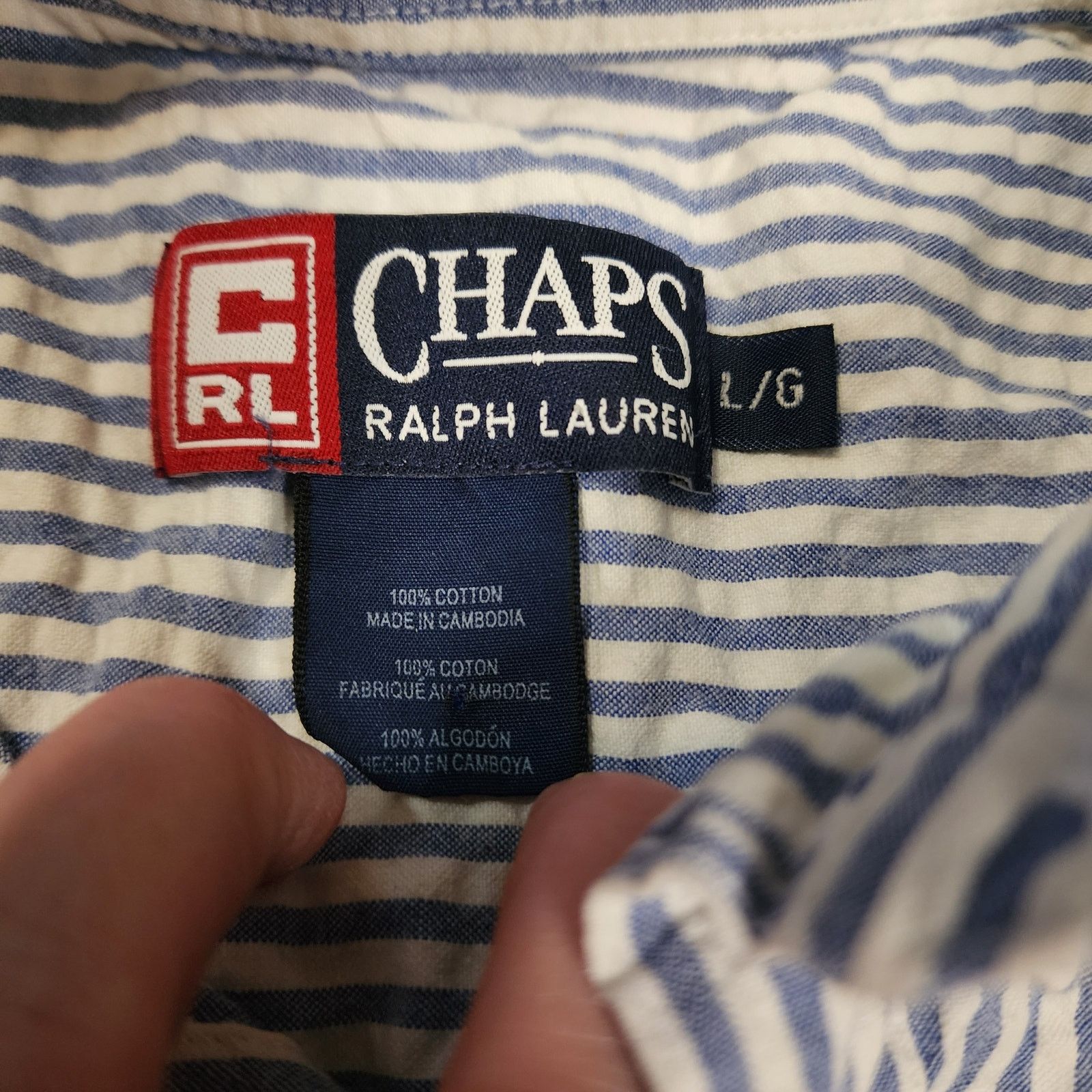 Chaps Chaps seersucker mens short sleeve button up shirt L 2339 Size US L / EU 52-54 / 3 - 5 Thumbnail