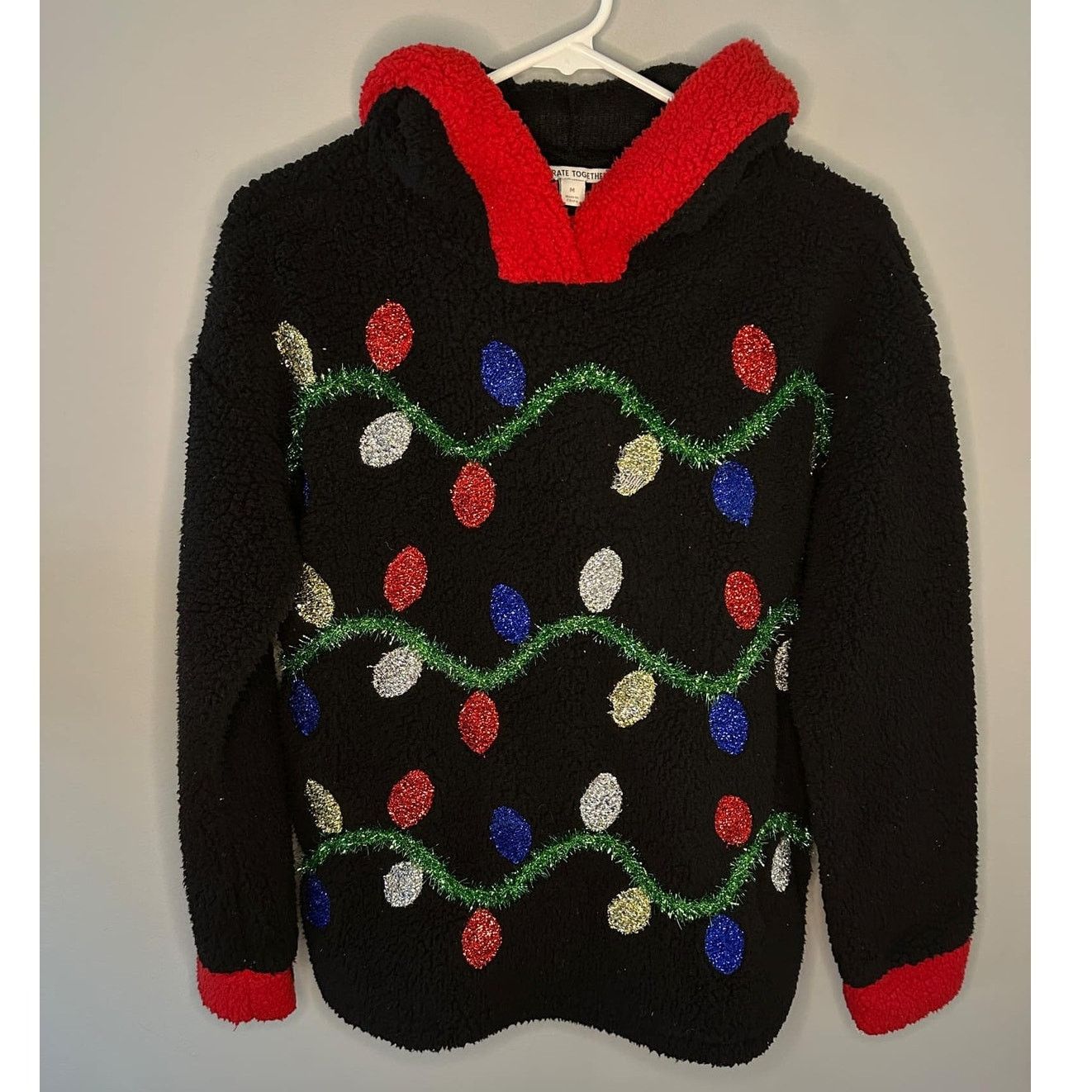Other Celebrate Together Faux Fur Hooded Pullover Black Medium Size M / US 6-8 / IT 42-44 - 2 Thumbnail