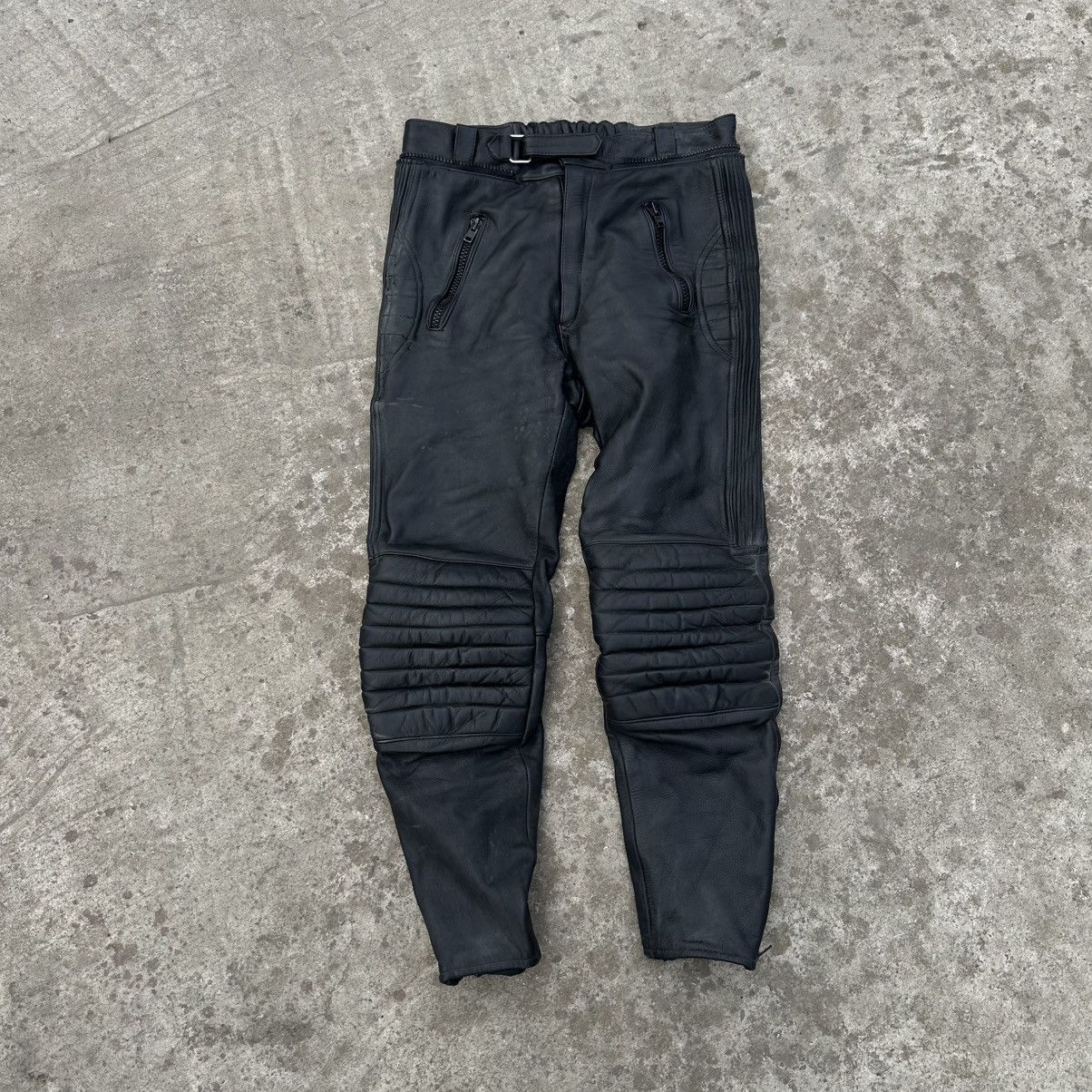 20471120 × Grunt Style Vintage Japanese Style Moto Leather Pants Size 50 90s Racing Size US 31 - 1 Thumbnail