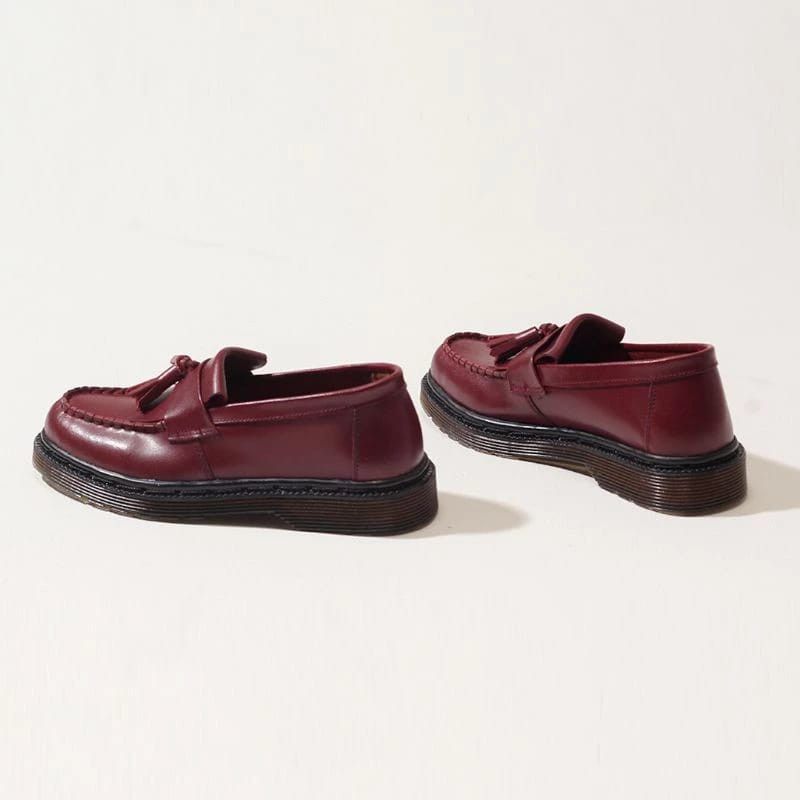 Designer × Simple Shoes Atilla Tassel Loafer Burgundy Size US 11 / EU 44 - 3 Thumbnail