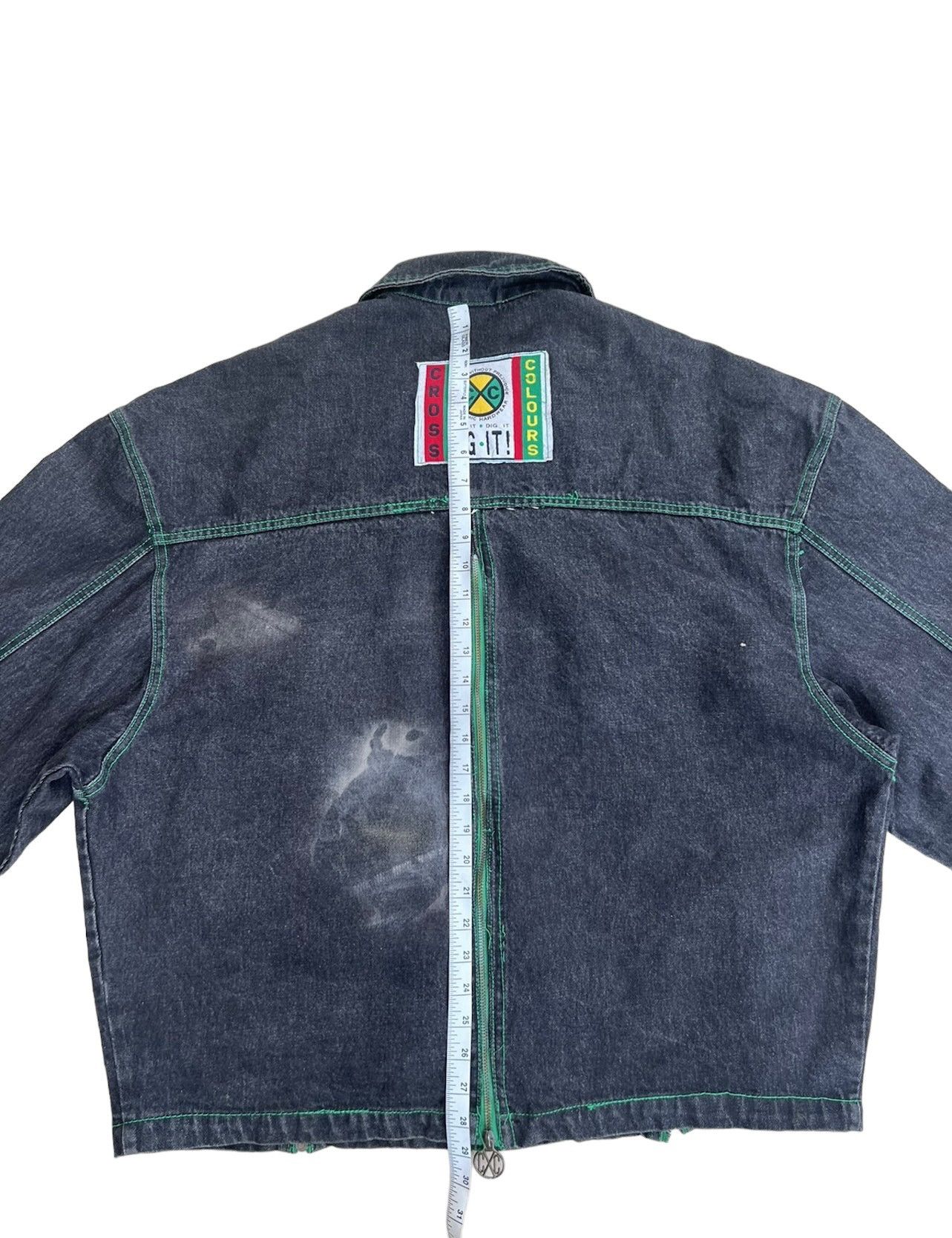 Cross Colours Vintage 90s Cross Colours Rips Fade Denim Oversized Jacket Size US XL / EU 56 / 4 - 5 Thumbnail