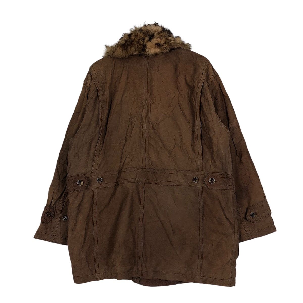 Japanese Brand 📌Mink Fur Collar Leather Jacket Xing The Basic Issey Miyake Size US M / EU 48-50 / 2 - 9 Thumbnail