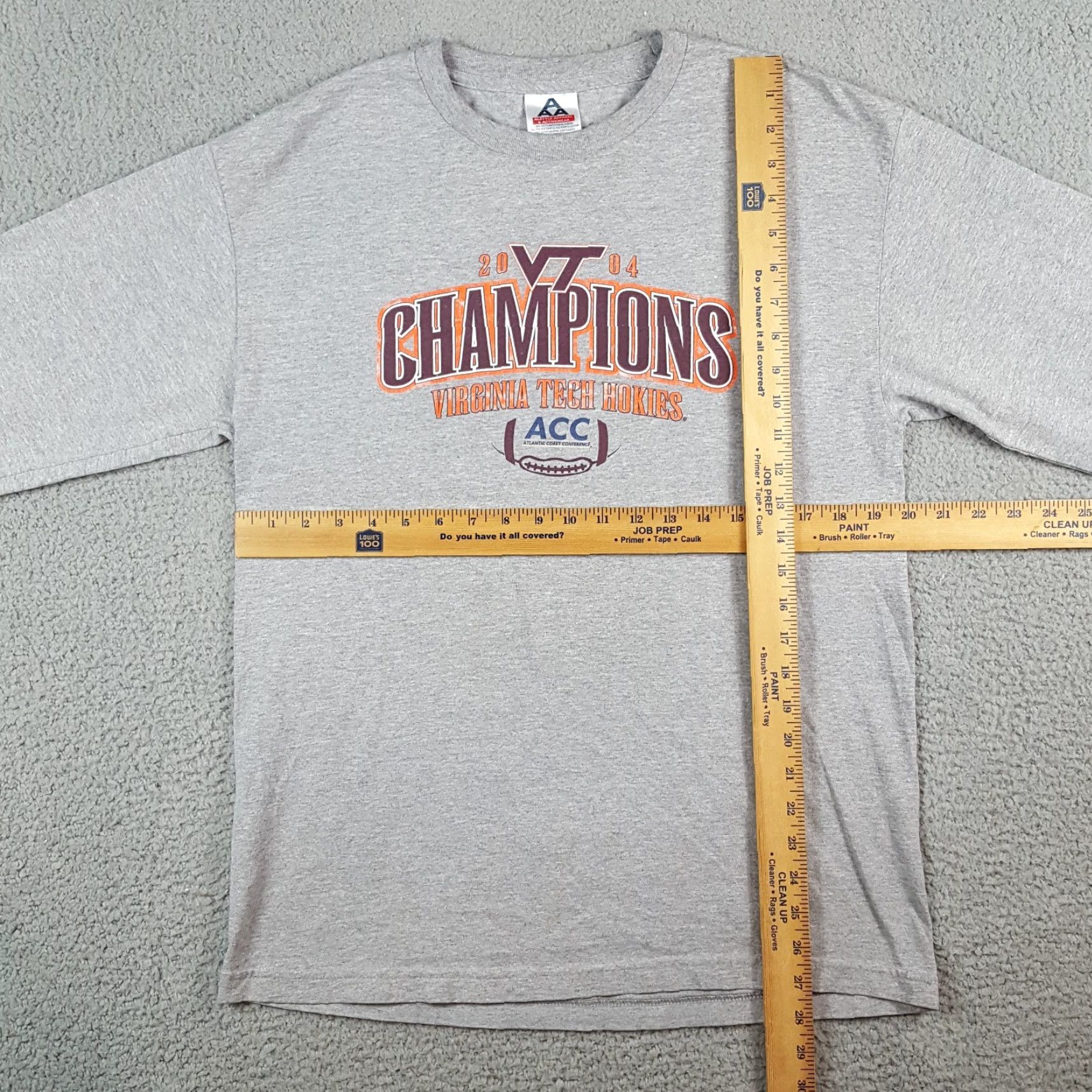 Champion VINTAGE Virginia Tech Hokies 2004 ACC Champions Size Medium Long Sleeve Football T Shirt Size US M / EU 48-50 / 2 - 6 Thumbnail