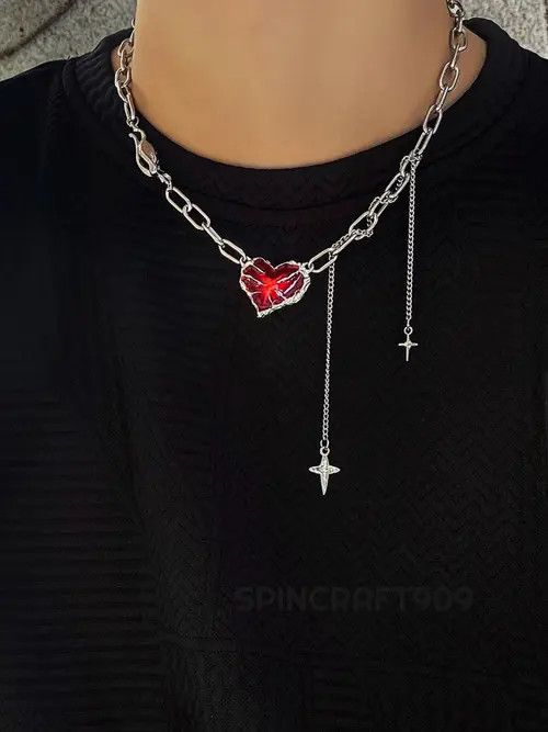 VIBE Red Hearth Necklace Size ONE SIZE - 6 Thumbnail