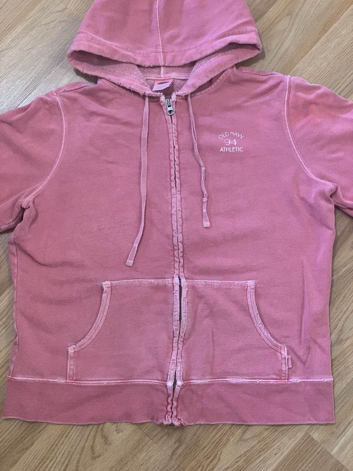 Old Navy Sz L- Vtg Old Navy Garment Dyed Hoodie Faded Distressed Y2K Size L / US 10 / IT 46 - 5 Thumbnail